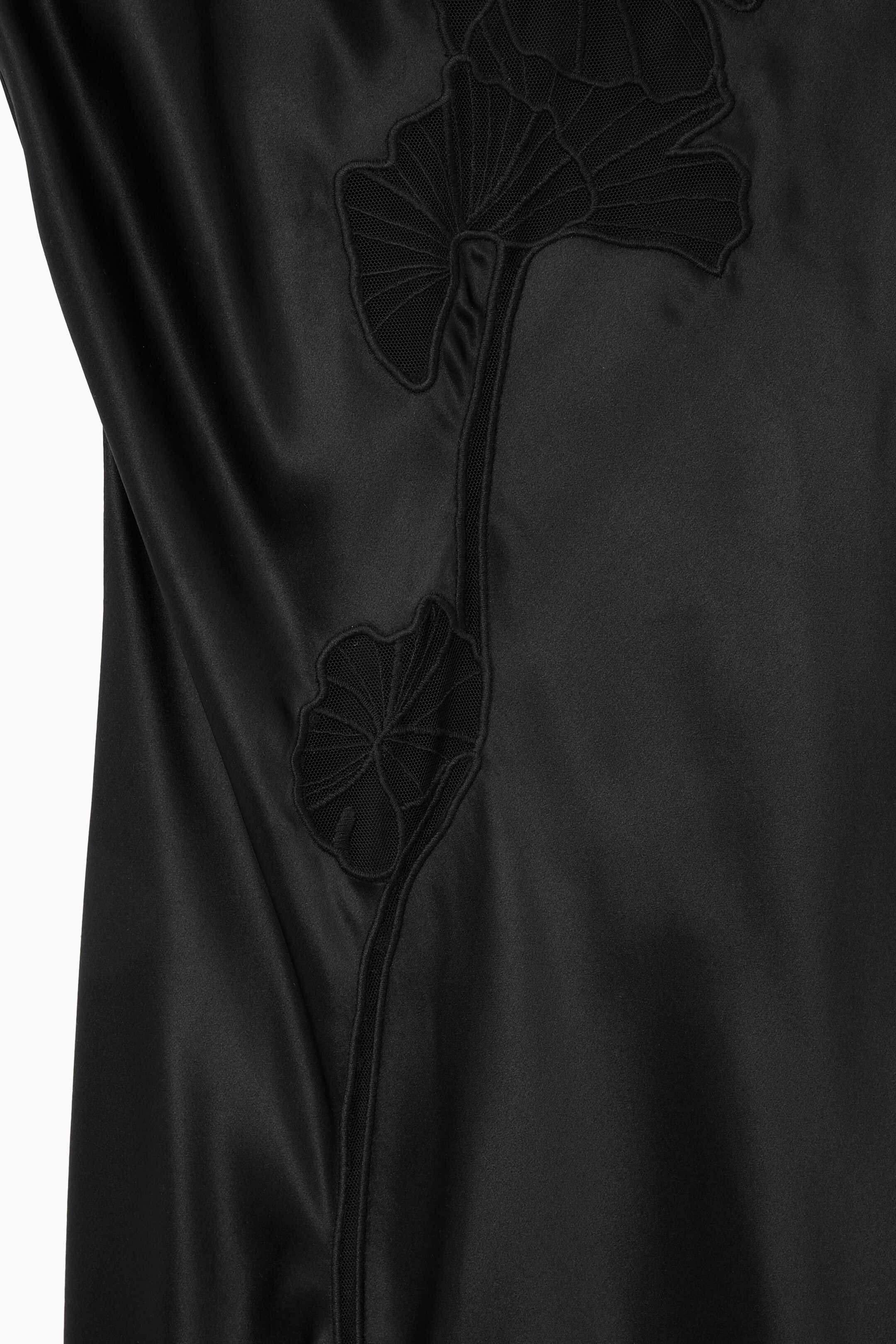 View larger image: LACE-PANELLED SILK SLIP DRESS - BLACK - Ladies | H&M GB 2