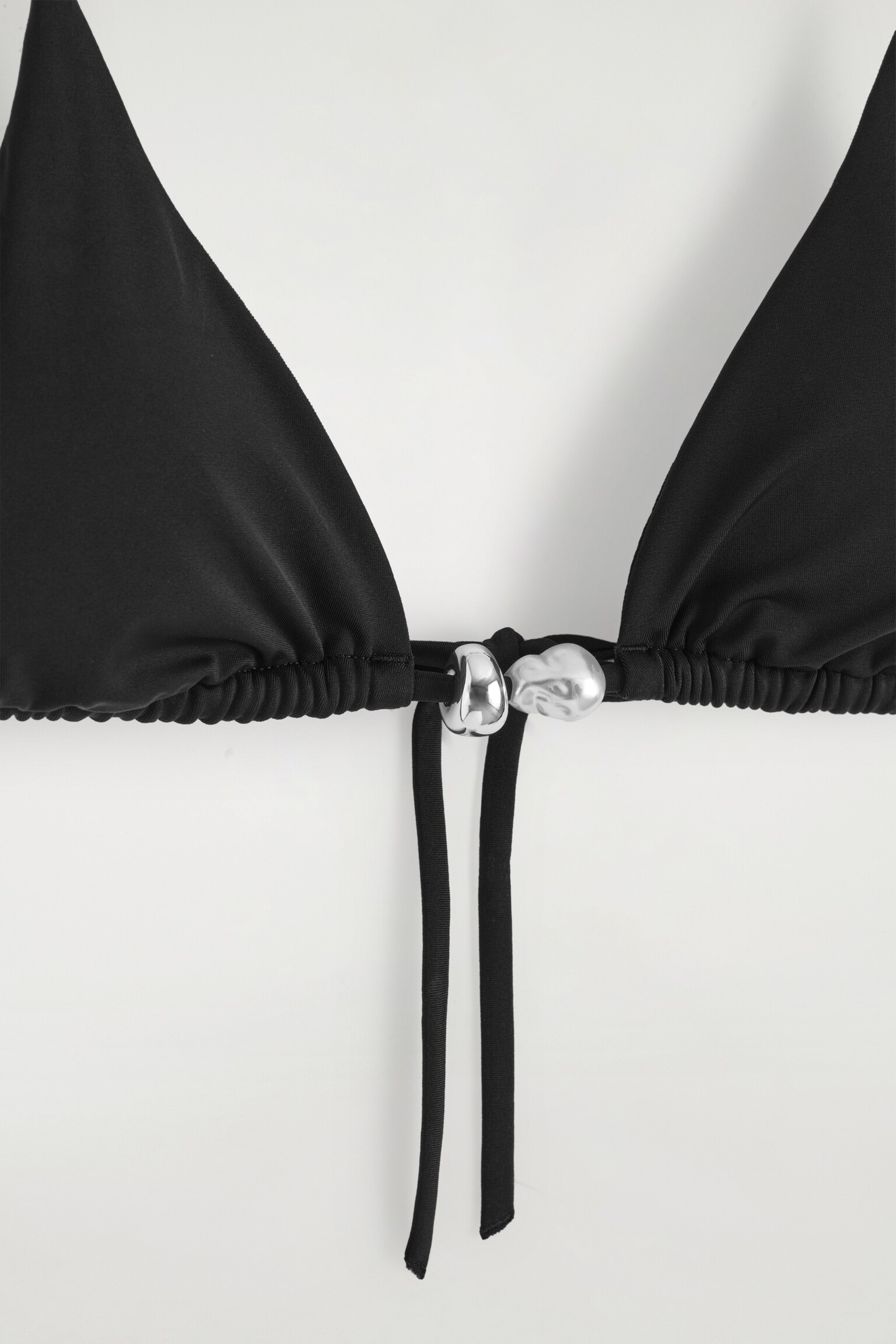 HAUT DE BIKINI TRIANGLE ORNÉ - NOIR - 5