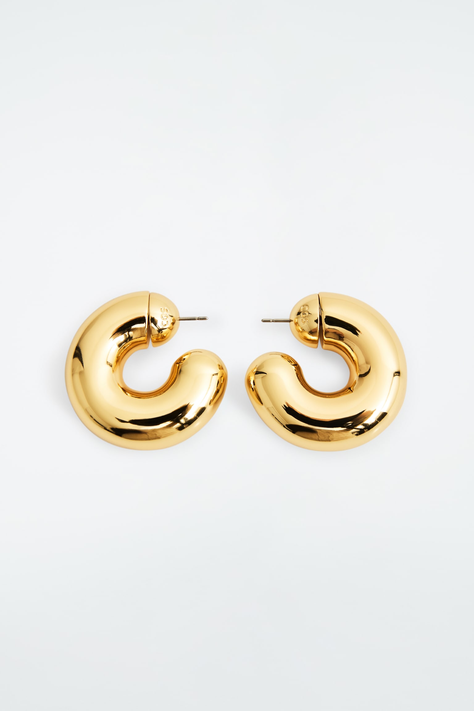 OVERSIZED CHUNKY HOOP EARRINGS - GOLD