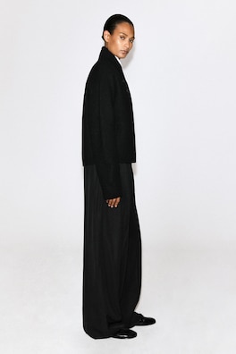 BOILED-WOOL UNIFORM JACKET — BLACK 4