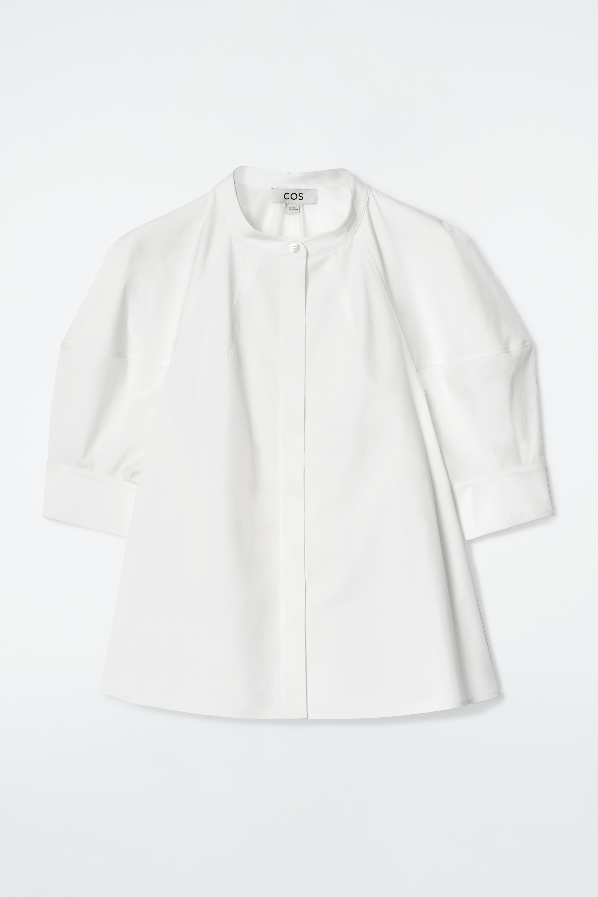 PUFF-SLEEVE BLOUSE - WHITE/WHITE/BLACK