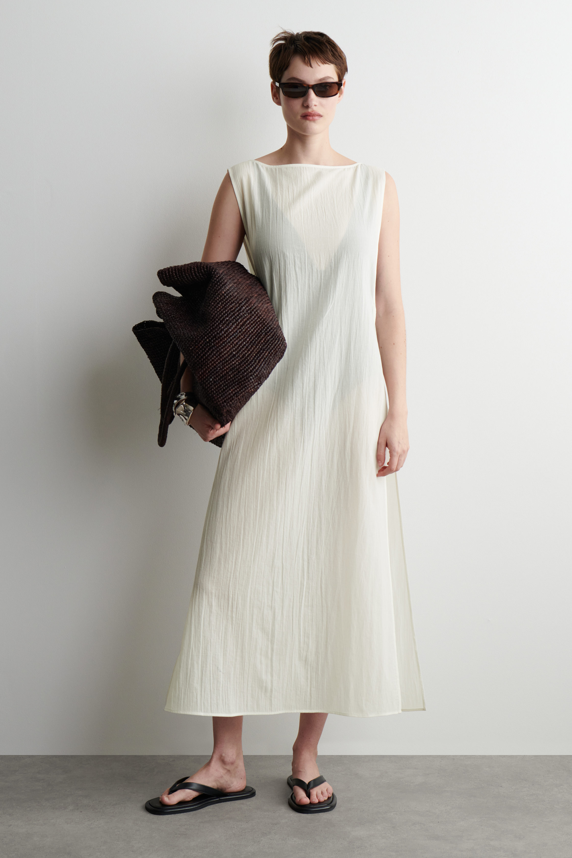 トップス BACK OPEN SHEER KNIT TUNIC DIANTE BACK OPEN SHEER KNIT TUNIC DIANTE