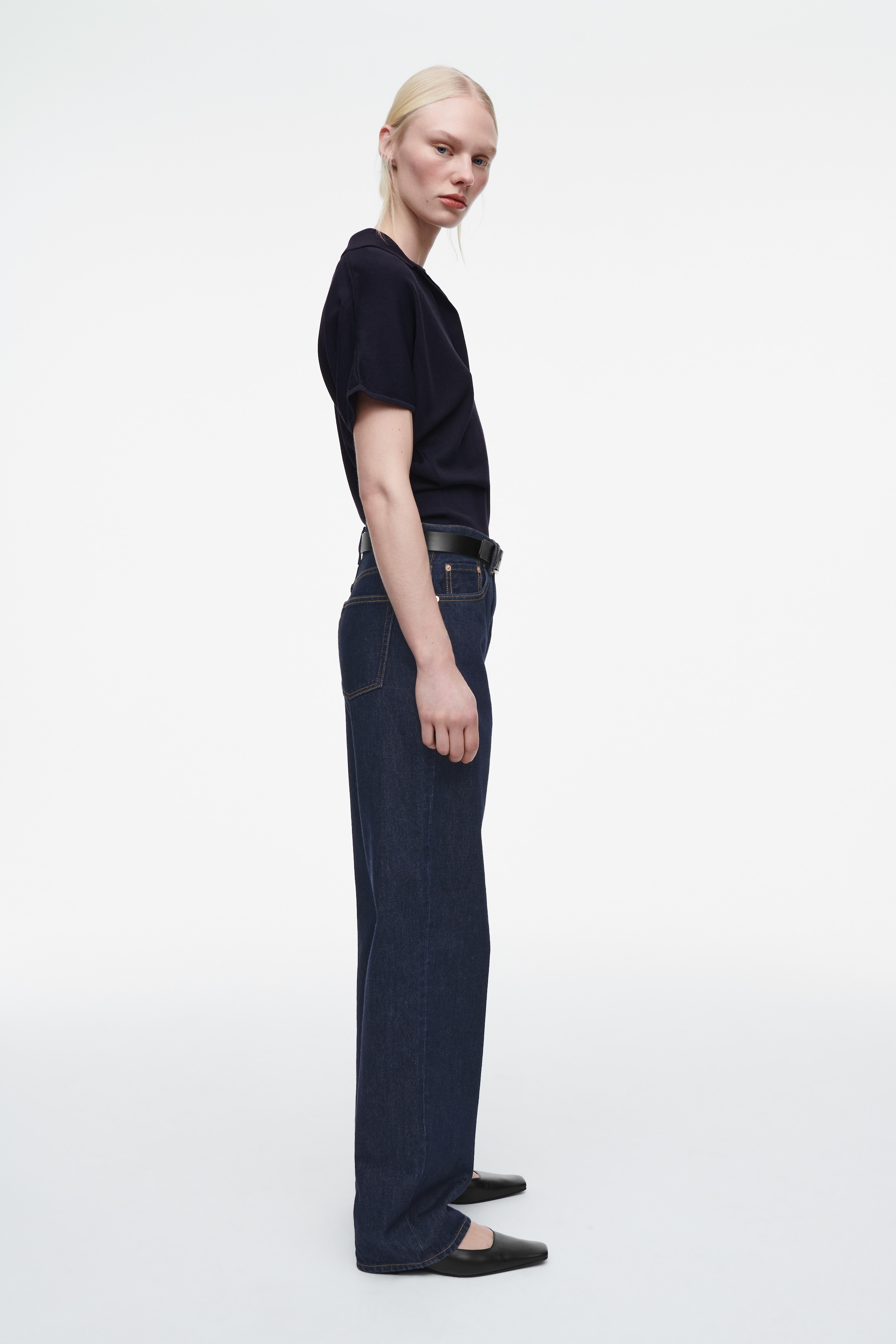 Grösseres Bild ansehen: POLOSHIRT AUS STRICK - DUNKLES NAVYBLAU - DAMEN | H&M CH 3