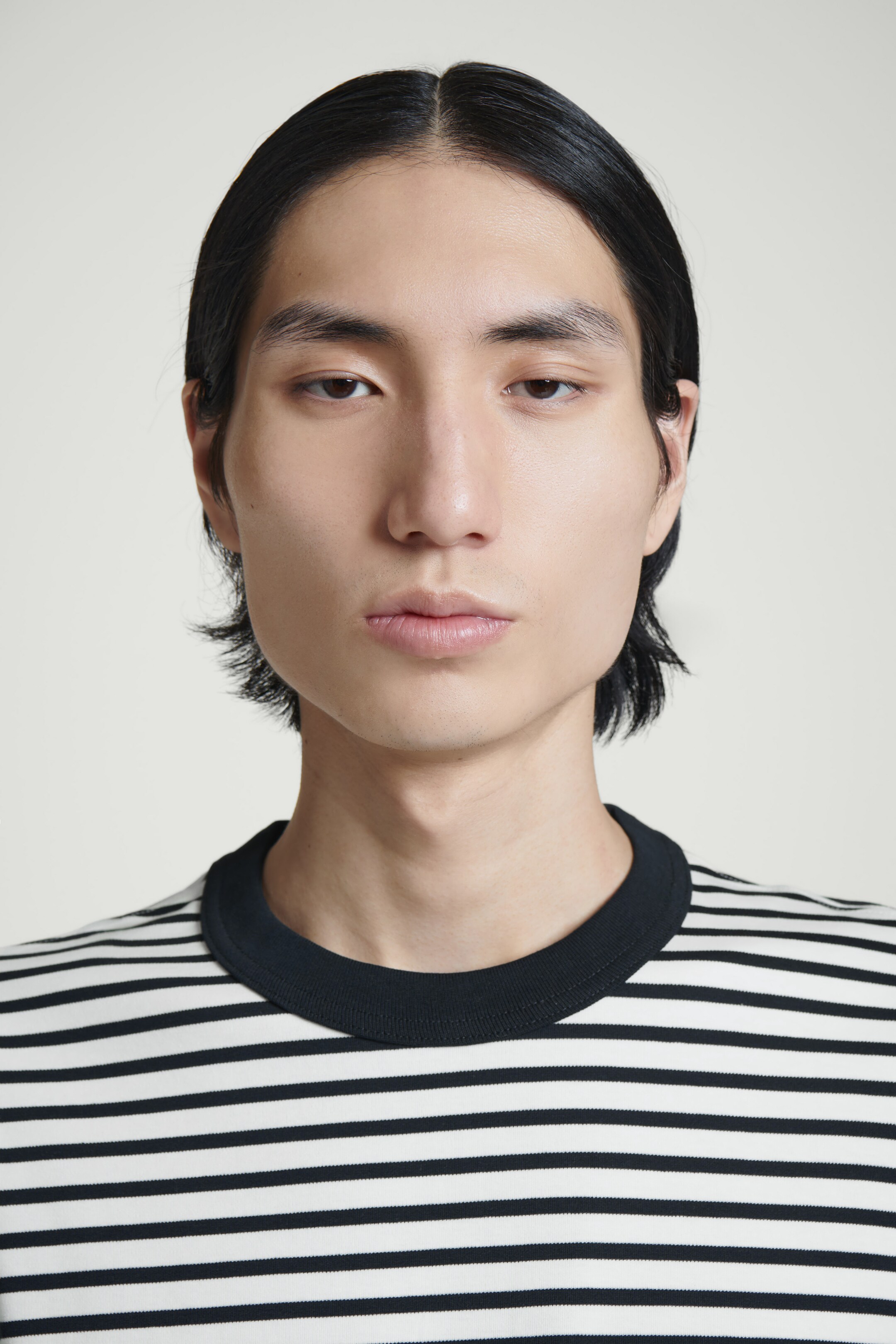 Ingrandisci l'immagine: INTERLOCK COTTON CREW-NECK T-SHIRT - NAVY / STRIPED - UOMO | H&M CH 4
