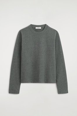 CLEAN CUT LONG-SLEEVED T-SHIRT — DARK-GRAY MÉLANGE 6