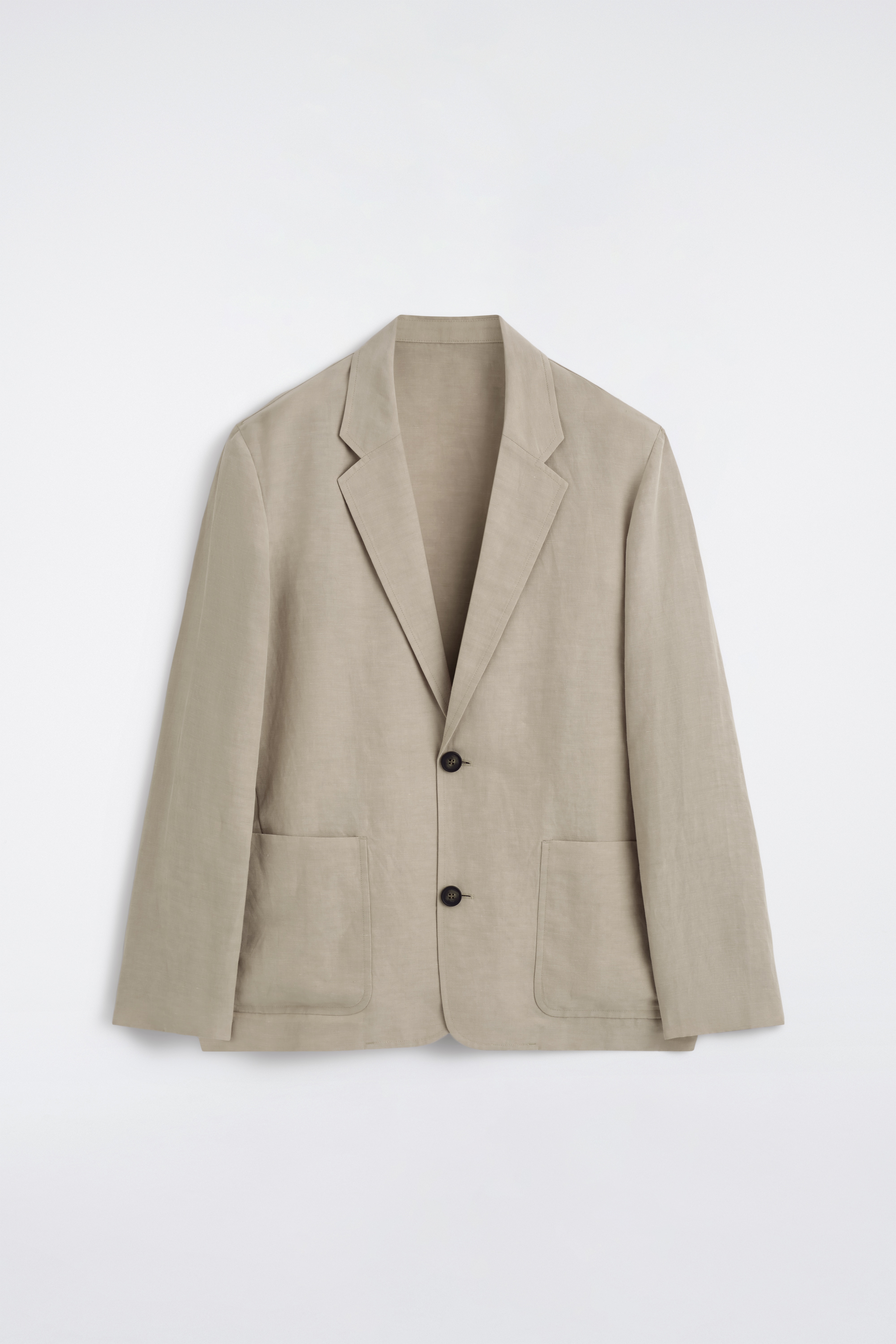 UNSTRUKTURIERTER BLAZER AUS LEINENMIX - BEIGE