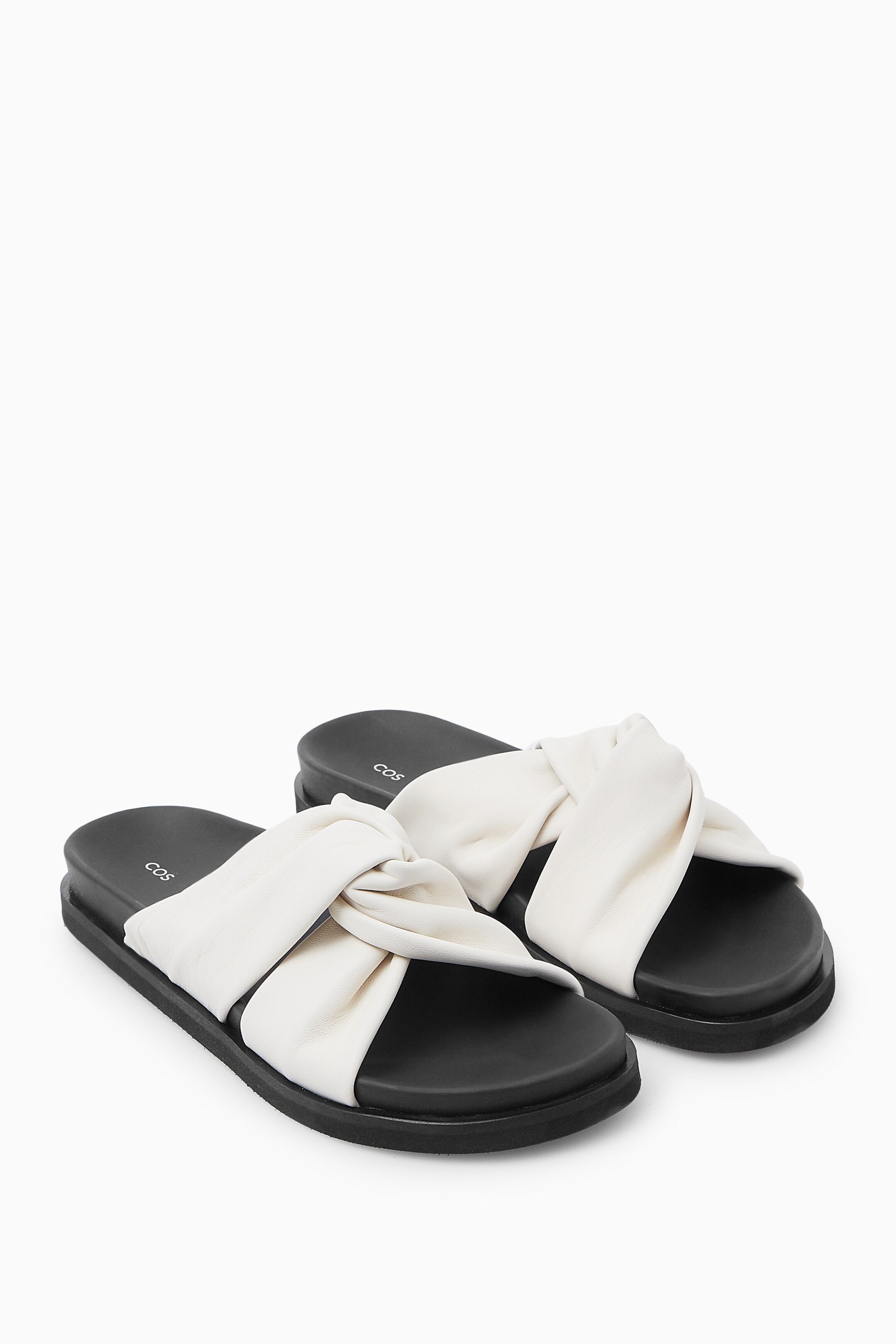Ingrandisci l'immagine: CROSSOVER LEATHER SLIDES - WHITE - DONNA | H&M CH 4