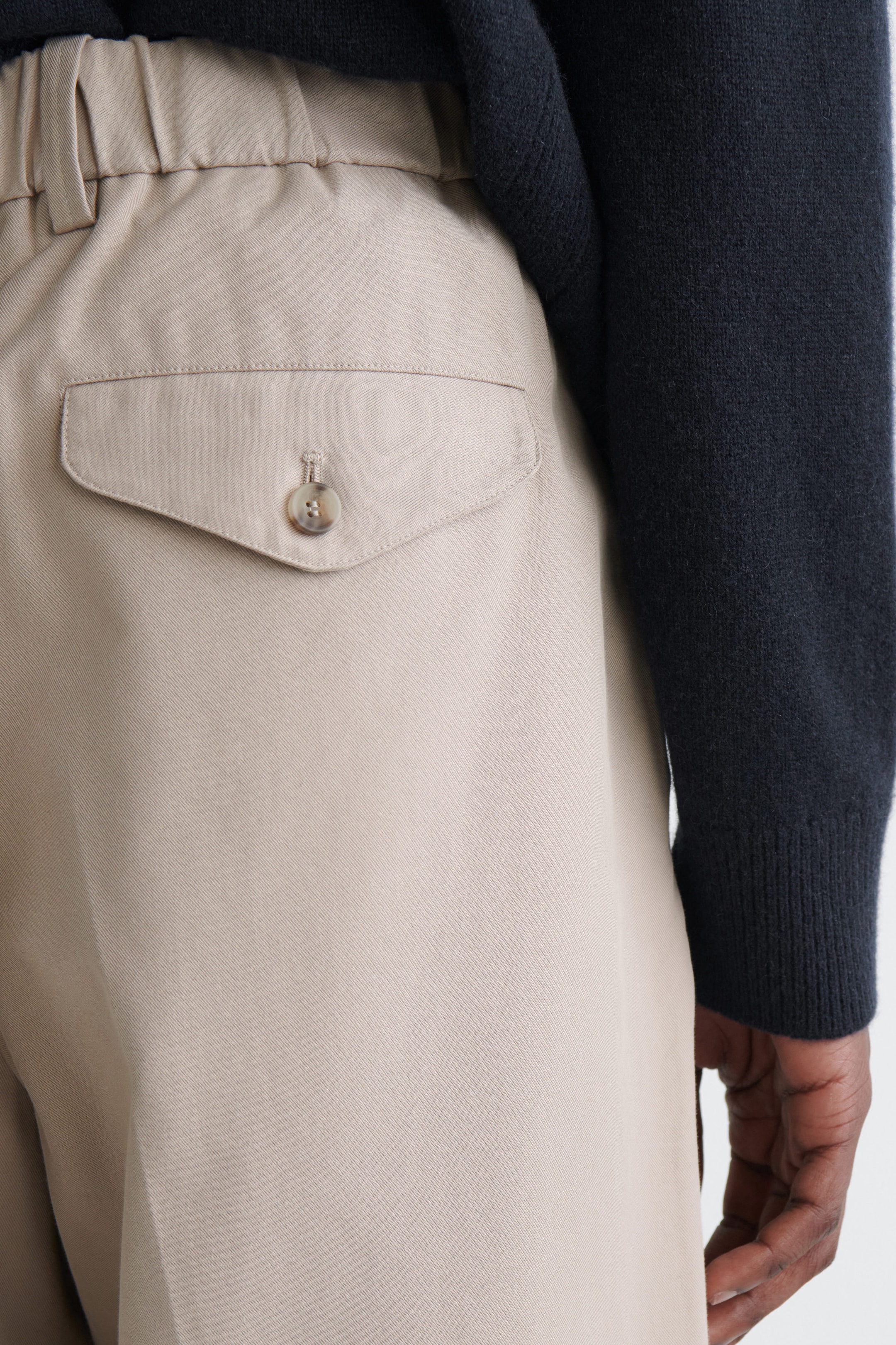 STRAIGHT-LEG COTTON-TWILL PANTS