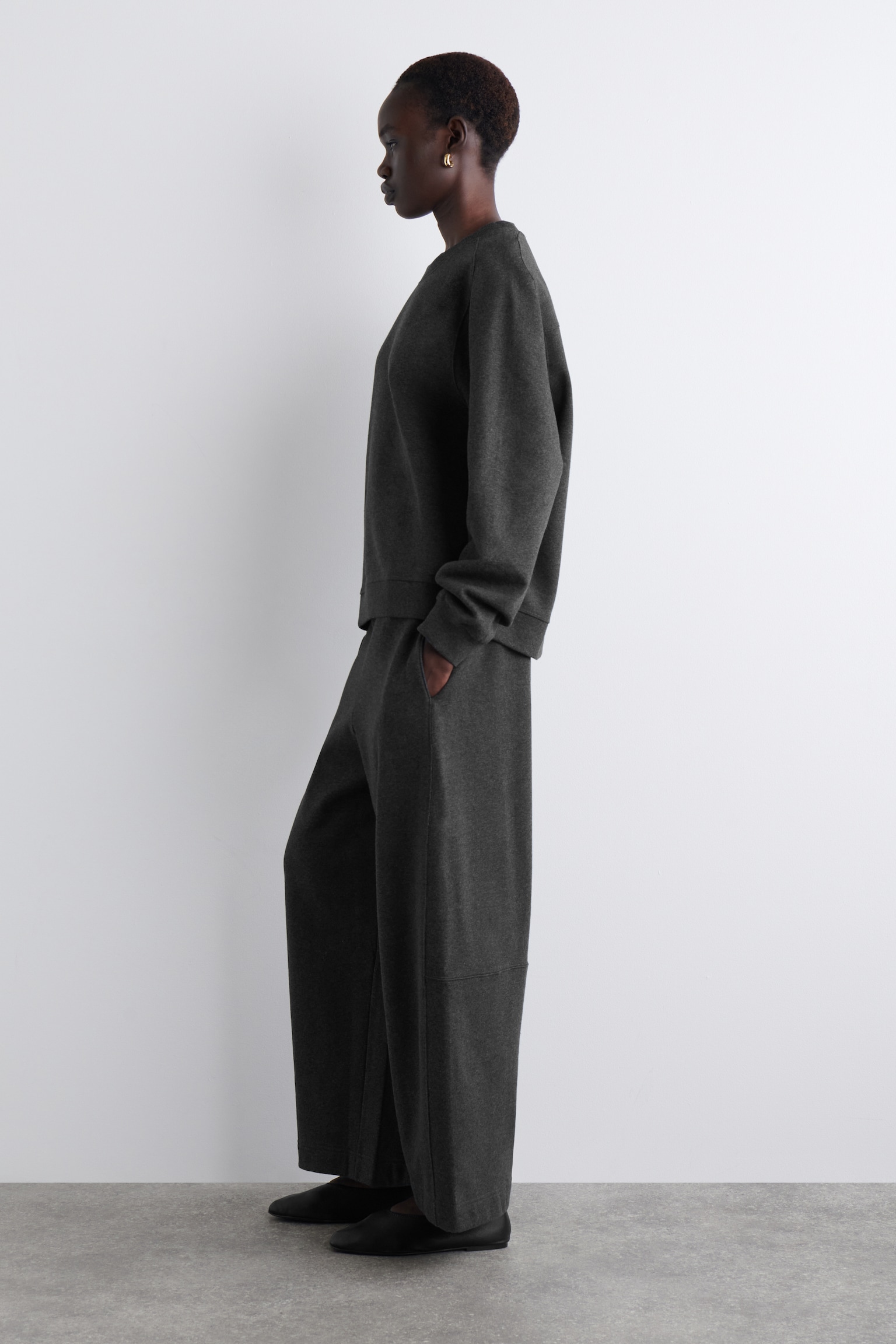 COTTON SWEATSHIRT - DARK-GREY MÉLANGE - 3
