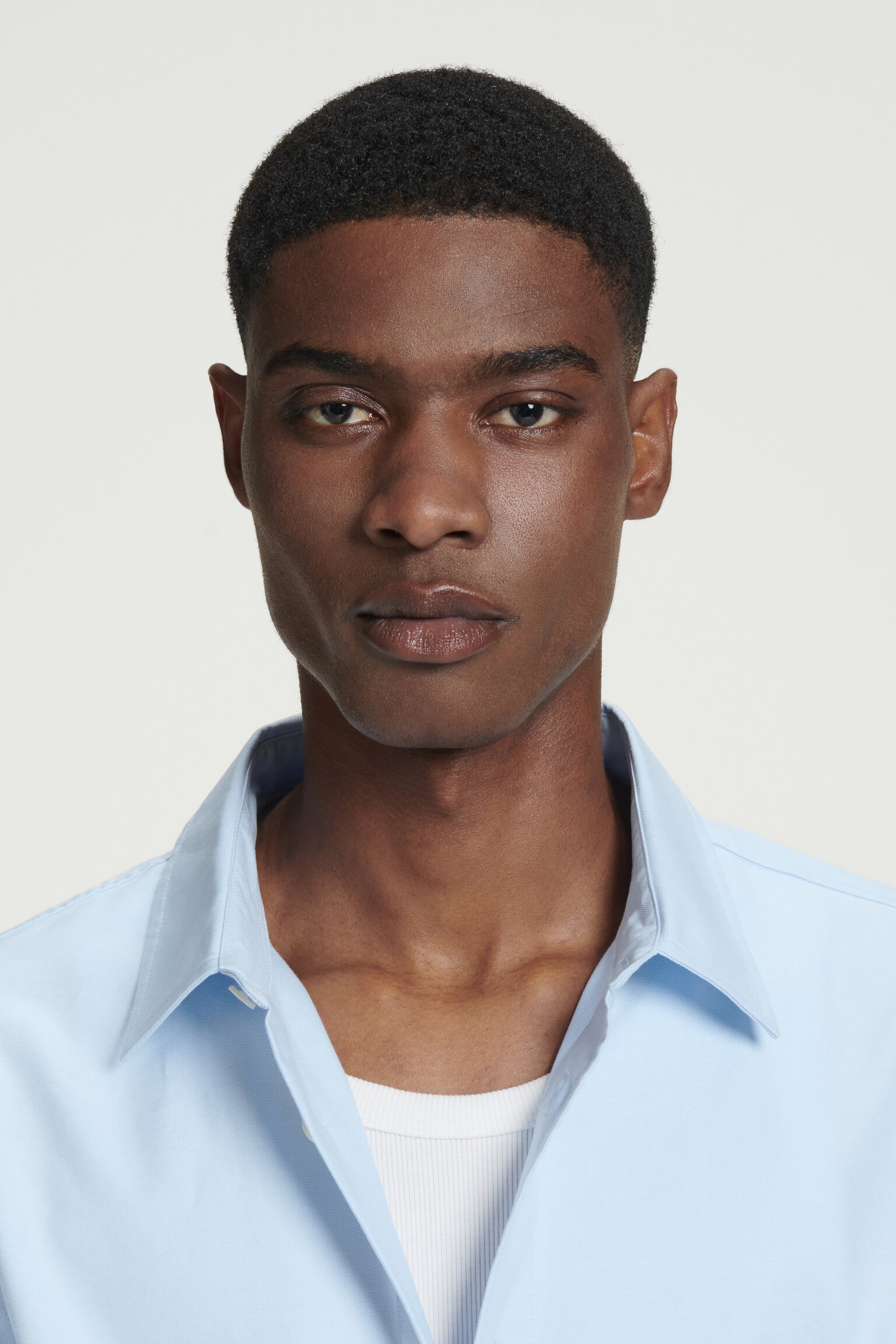 CHEMISE OXFORD DÉCONTRACTÉE - BLEU CIEL/BLANC - 6
