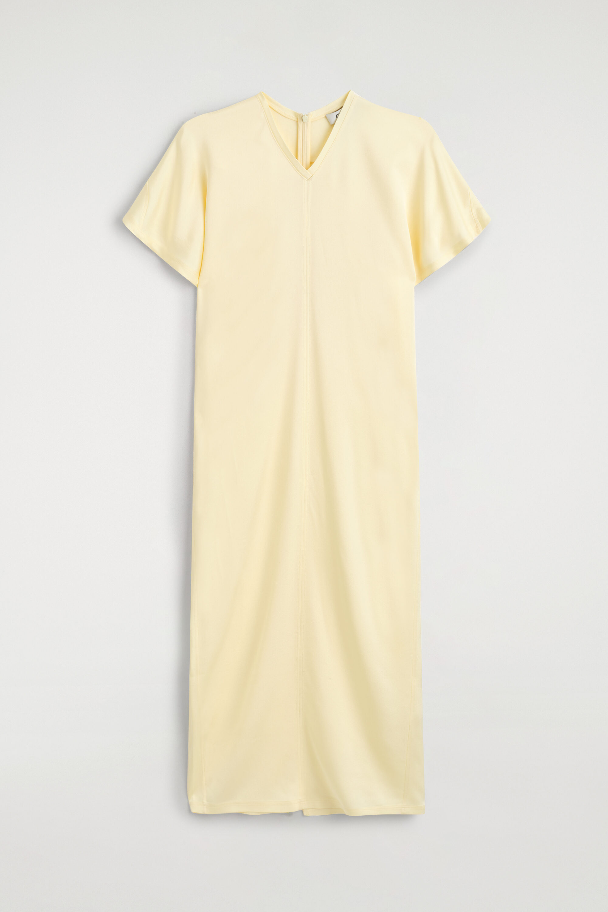 DRAPED V-NECK CREPE MIDI DRESS - thumbnail 6