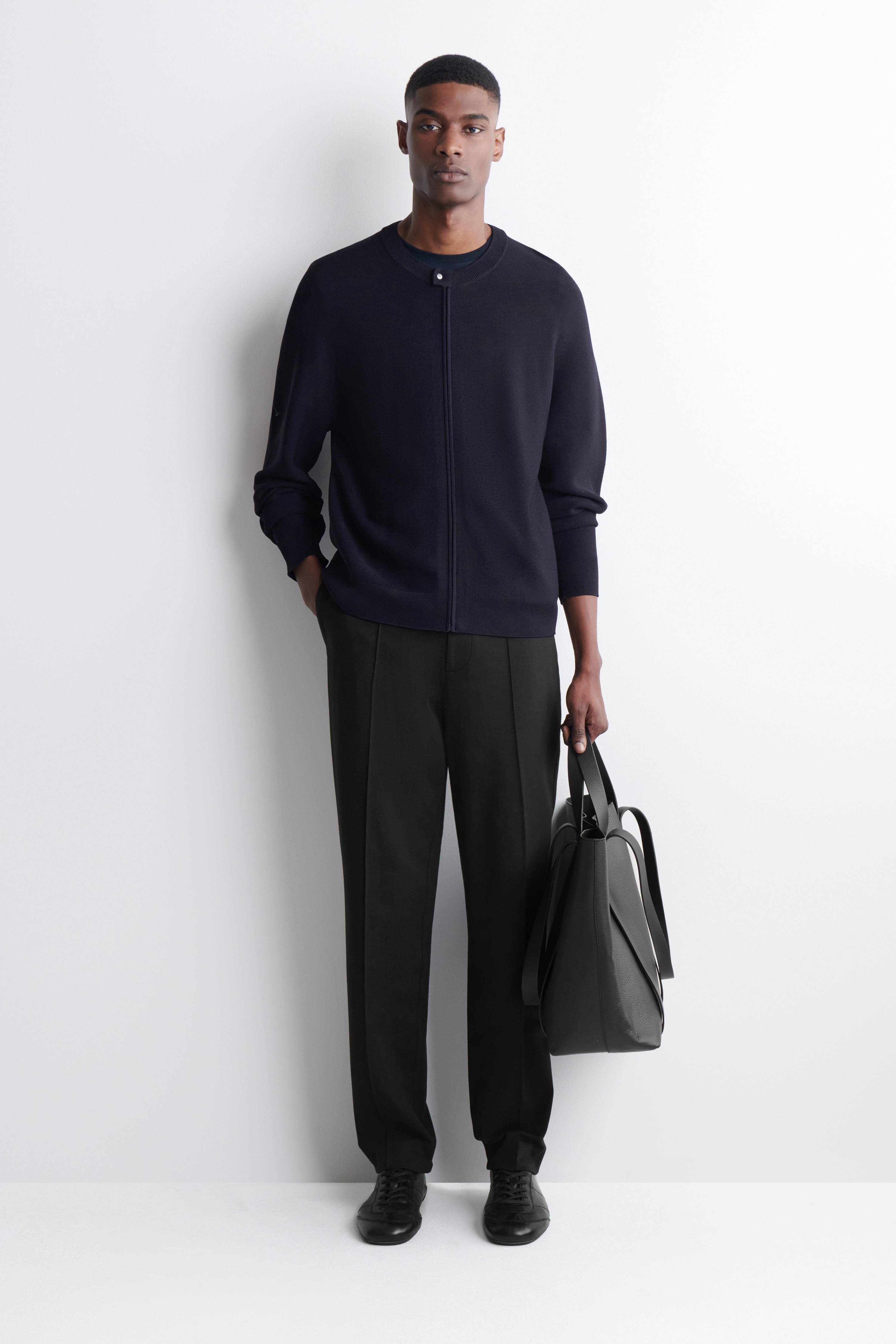 ΠΑΝΤΕΛΟΝΙ JERSEY SLIM-FIT STRAIGHT-LEG - ΜΑΥΡΟ