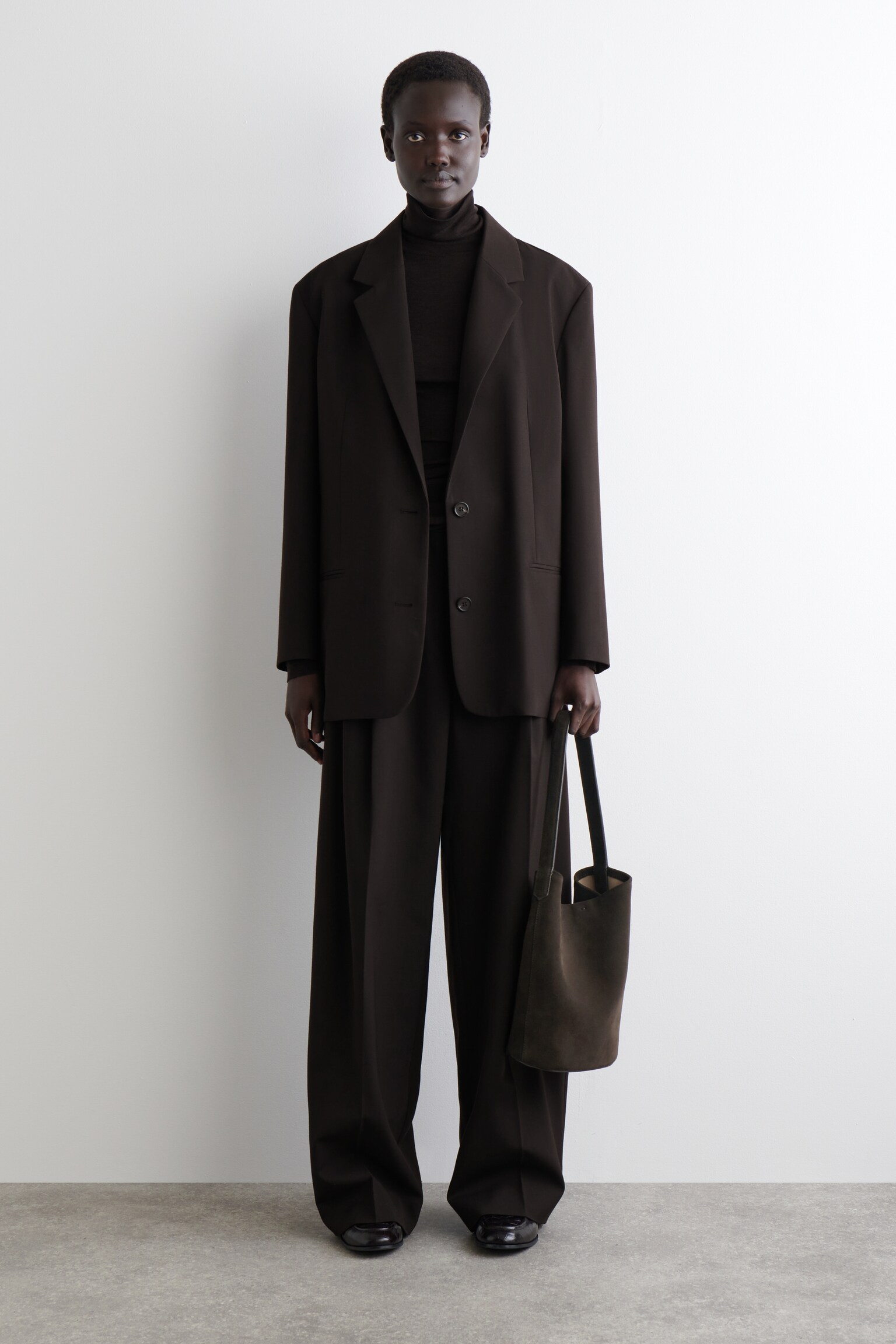PARADIGM MINI TOTE BAG - SUEDE - DARK BROWN - 3