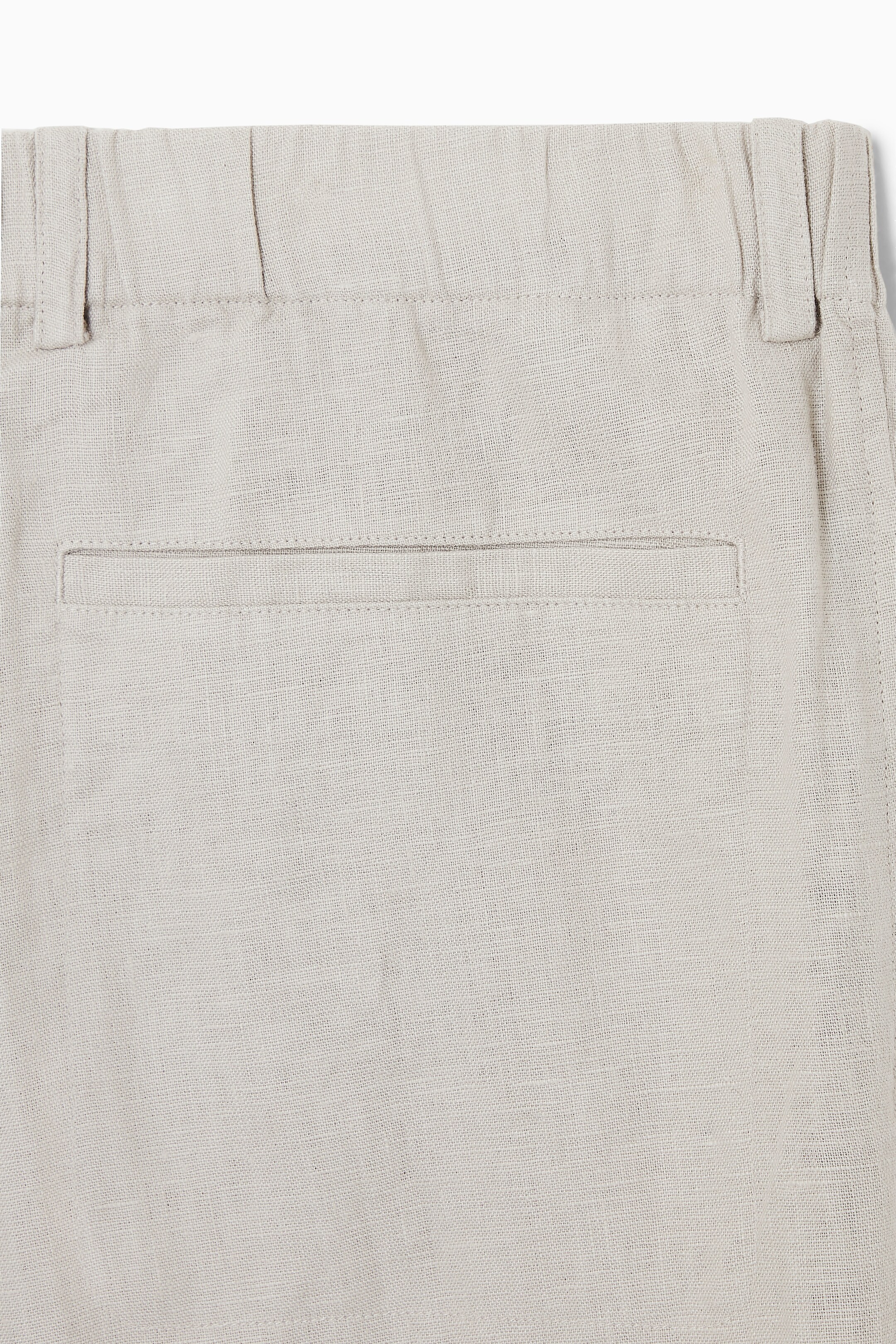 View larger image: ELASTICATED LINEN STRAIGHT-LEG TROUSERS - STONE - Men | H&M GB 2