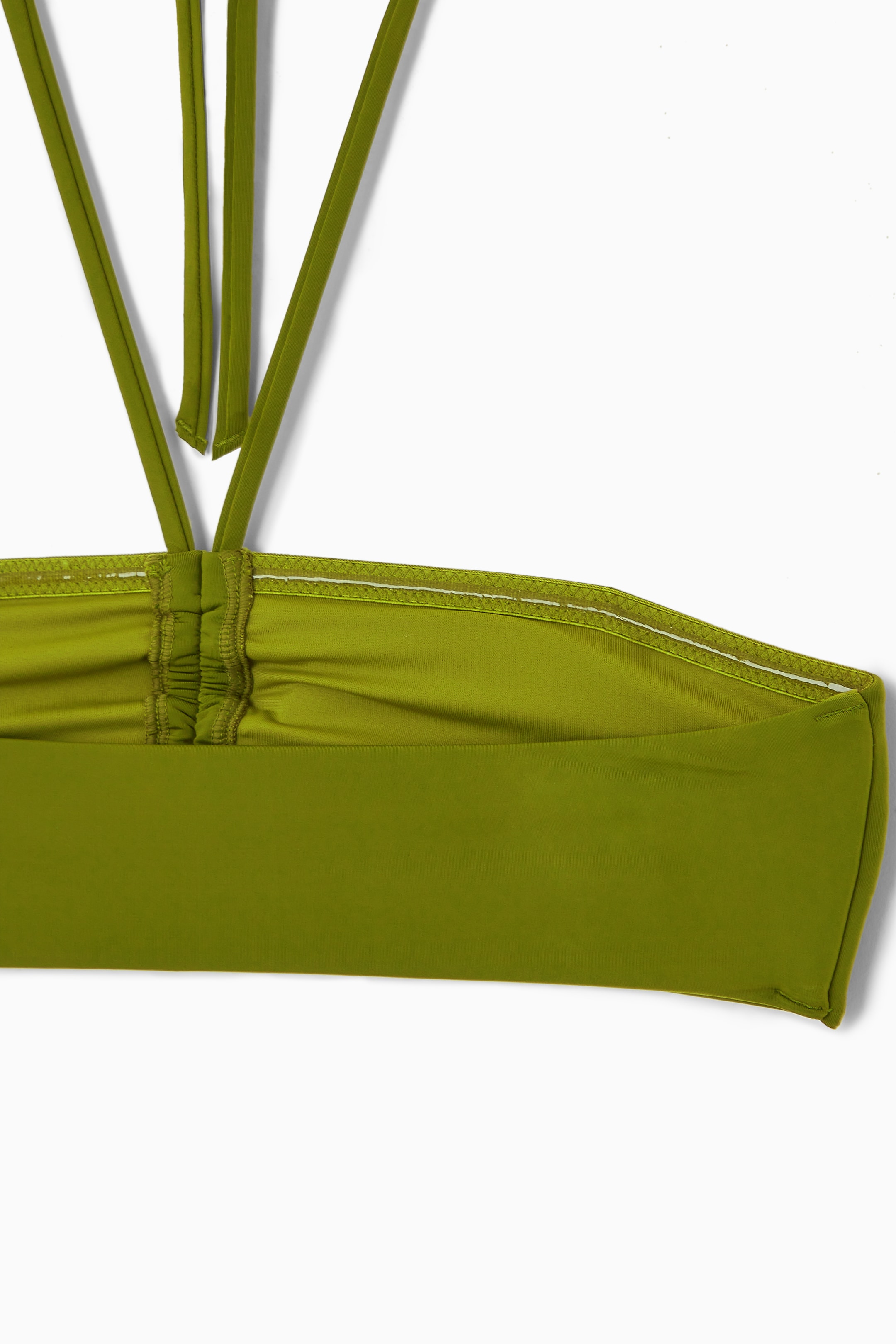 View larger image: HALTERNECK BANDEAU BIKINI TOP - GREEN - Ladies | H&M GB 3
