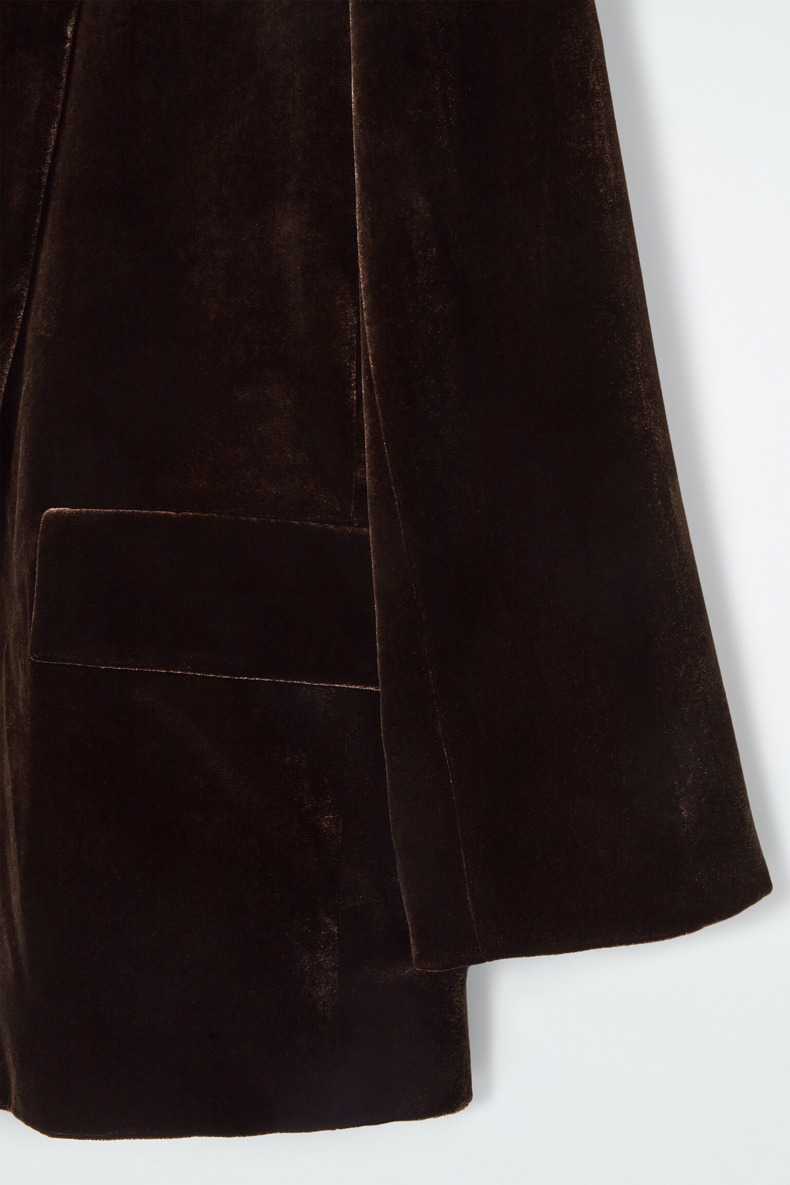 SILK-BLEND VELVET BLAZER - MAHOGANY - 2