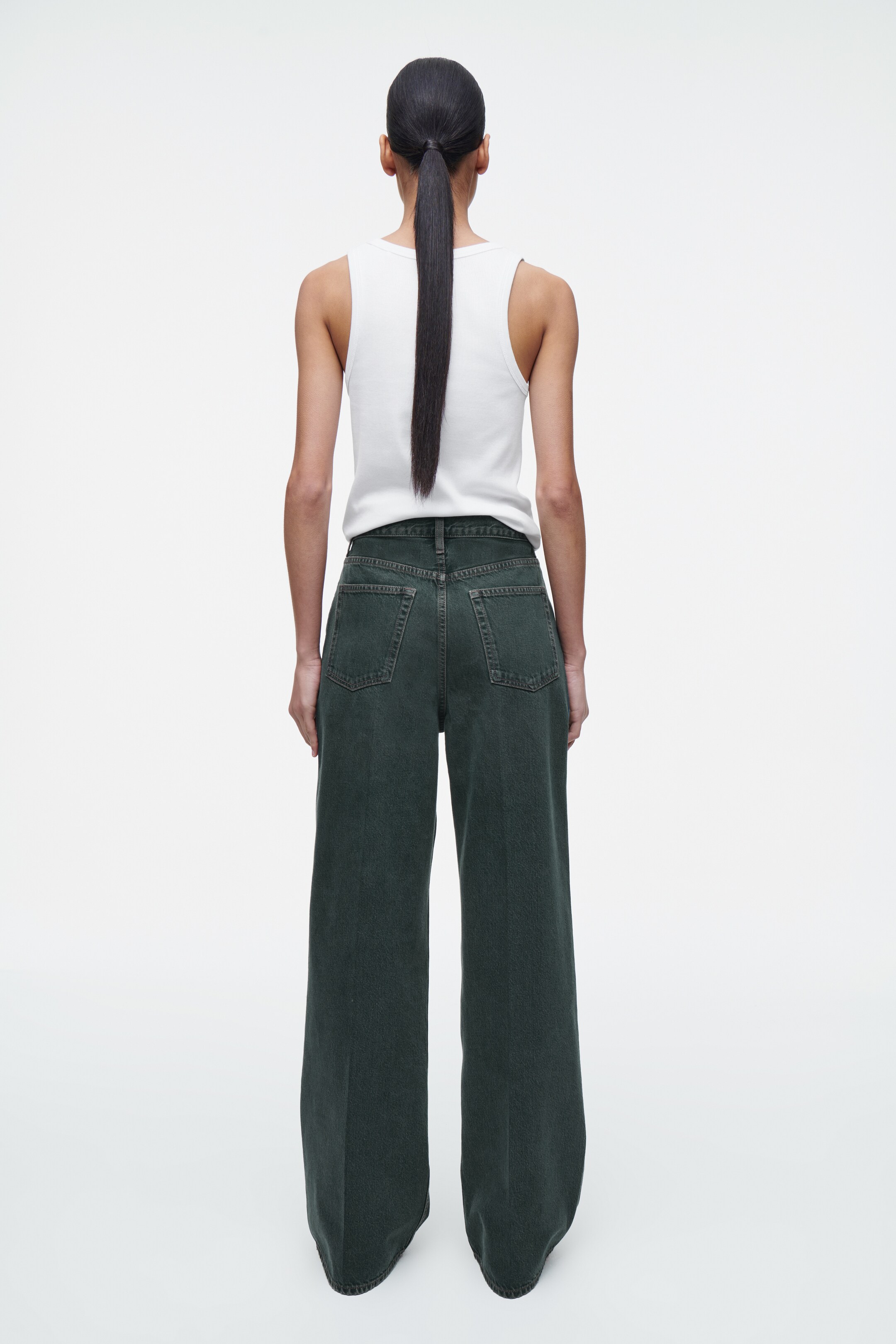 View larger image: TIDE WIDE-LEG JEANS - MID-WASH BLUE - Ladies | H&M GB 3