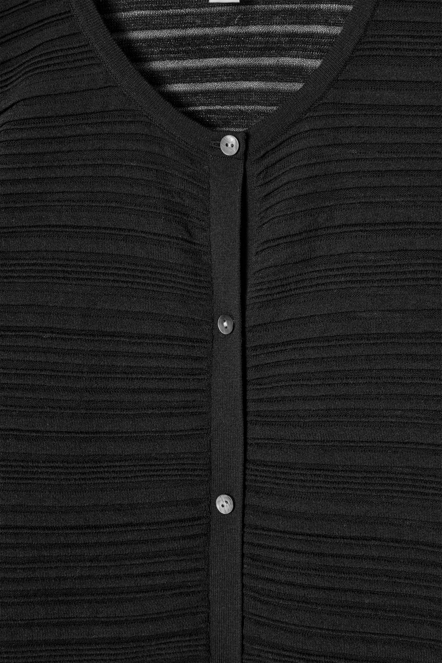 CÁRDIGAN DE PUNTO PLISADO - NEGRO - 4