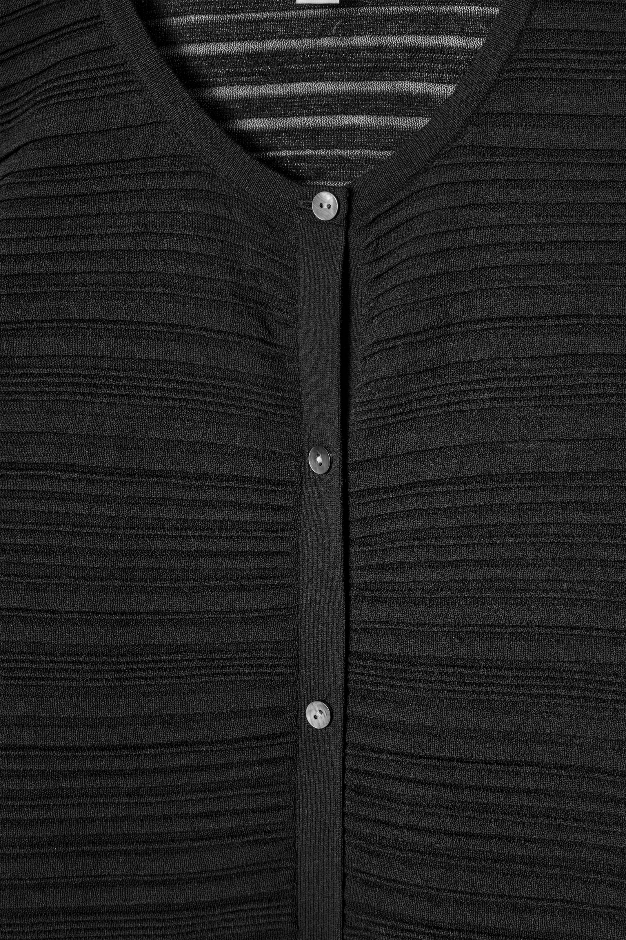 Zobrazit větší obrázek: SKLÁDANÝ PLETENÝ CARDIGAN - ČERNÁ - ŽENY | H&M CZ 7