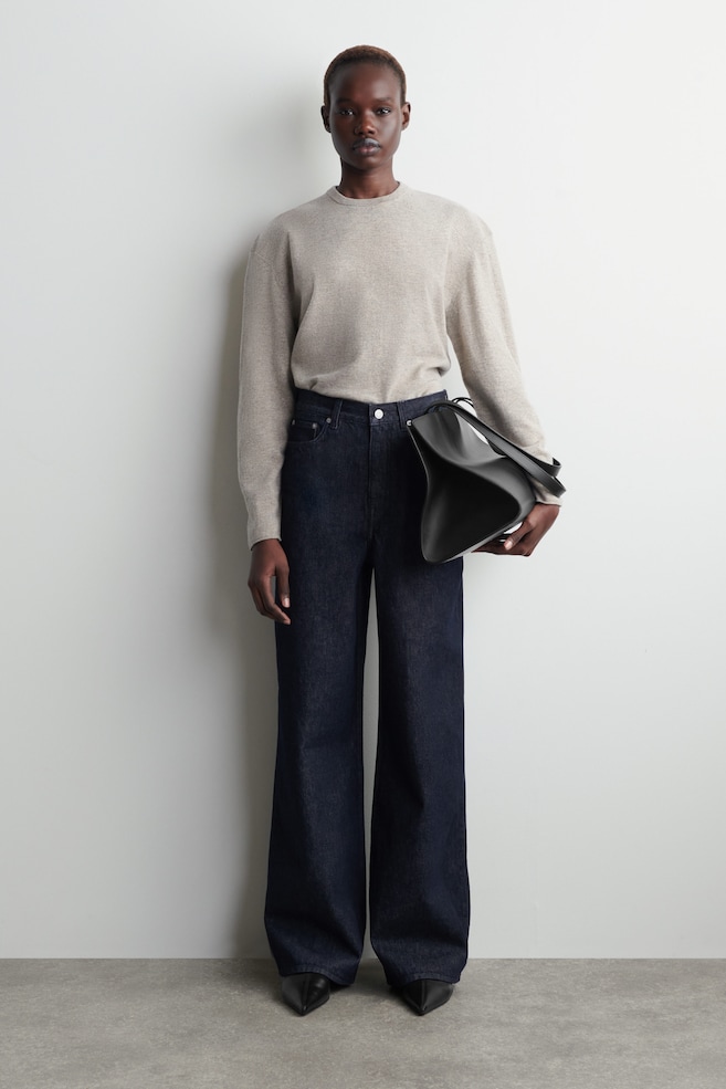 DIAL WIDE-LEG JEANS — DARK BLUE