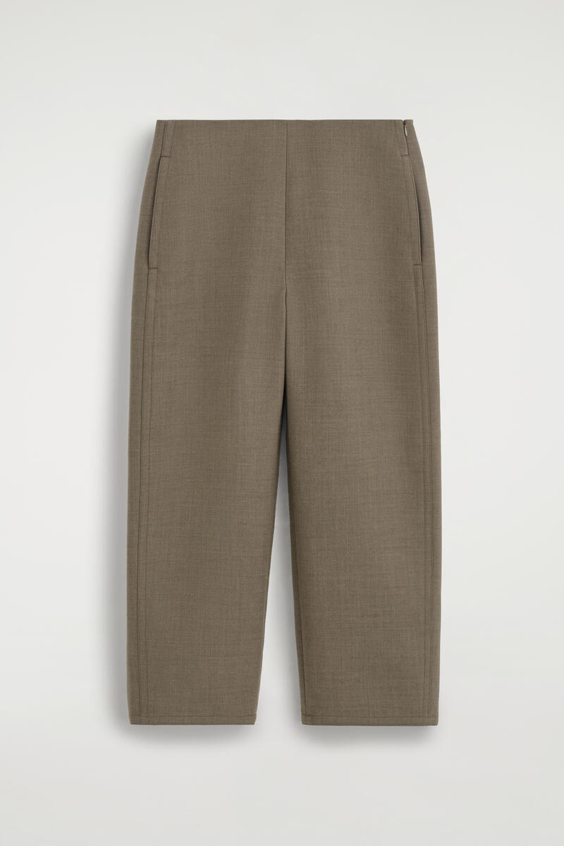 Double-Faced Barrel-Leg Pants