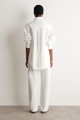 TAILORED PIMA COTTON SHIRT — OFF-WHITE 4