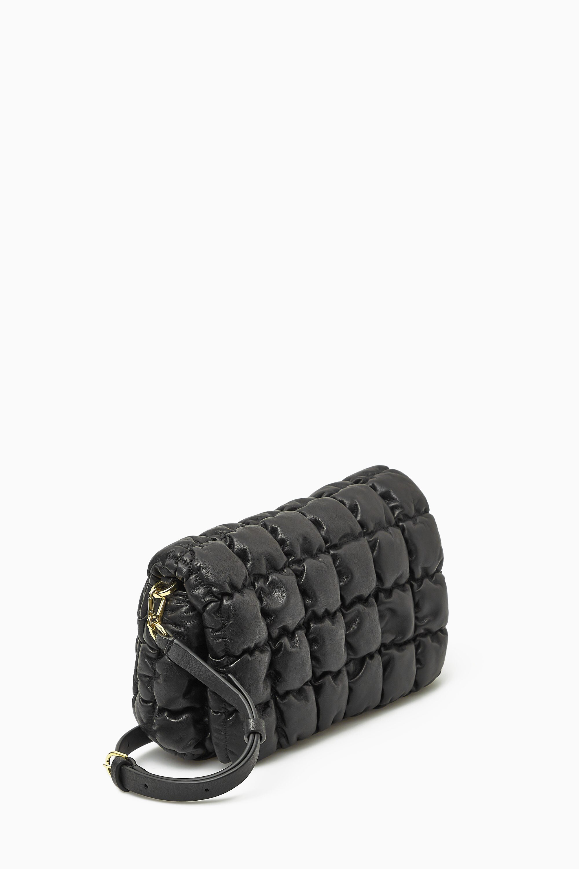 QUILTED CROSSBODY BAG - LEATHER - BLACK | COS