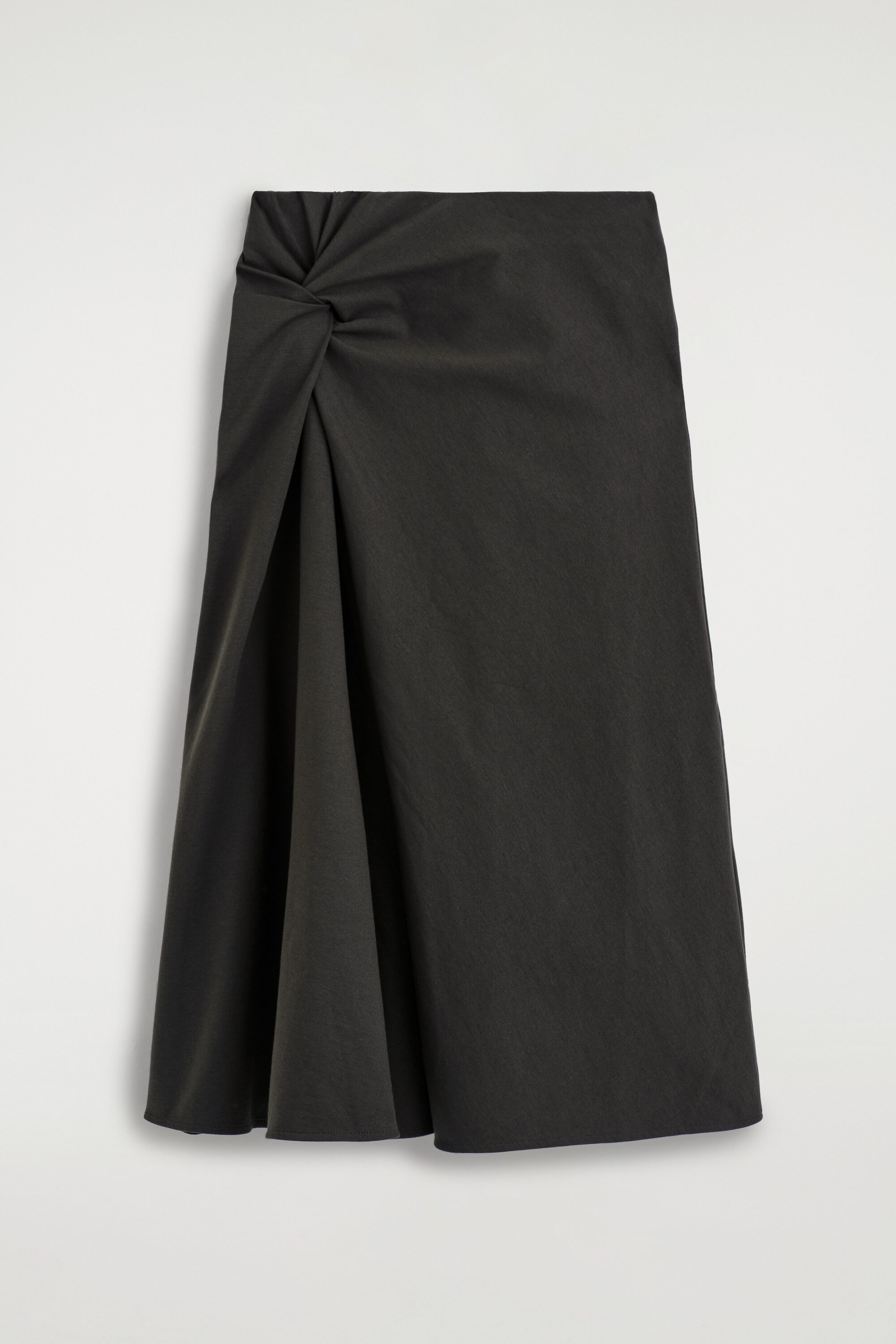 TWIST-DETAIL JERSEY MIDI SKIRT - DARK GREEN | COS US