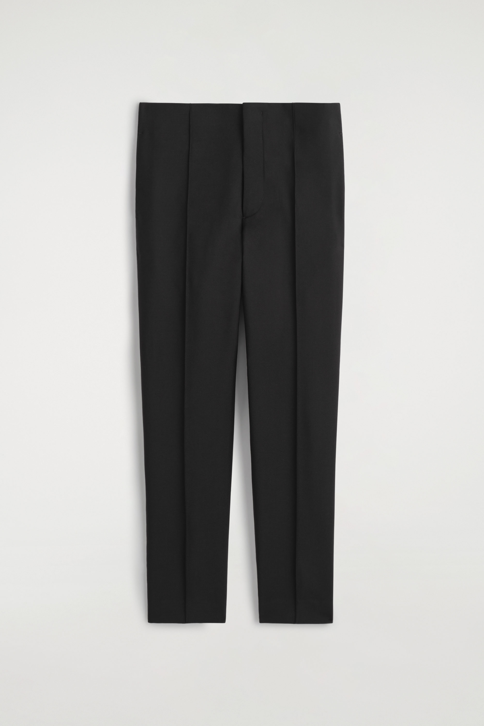 SLIM WOOL TAPERED PANTS - CARBON | COS