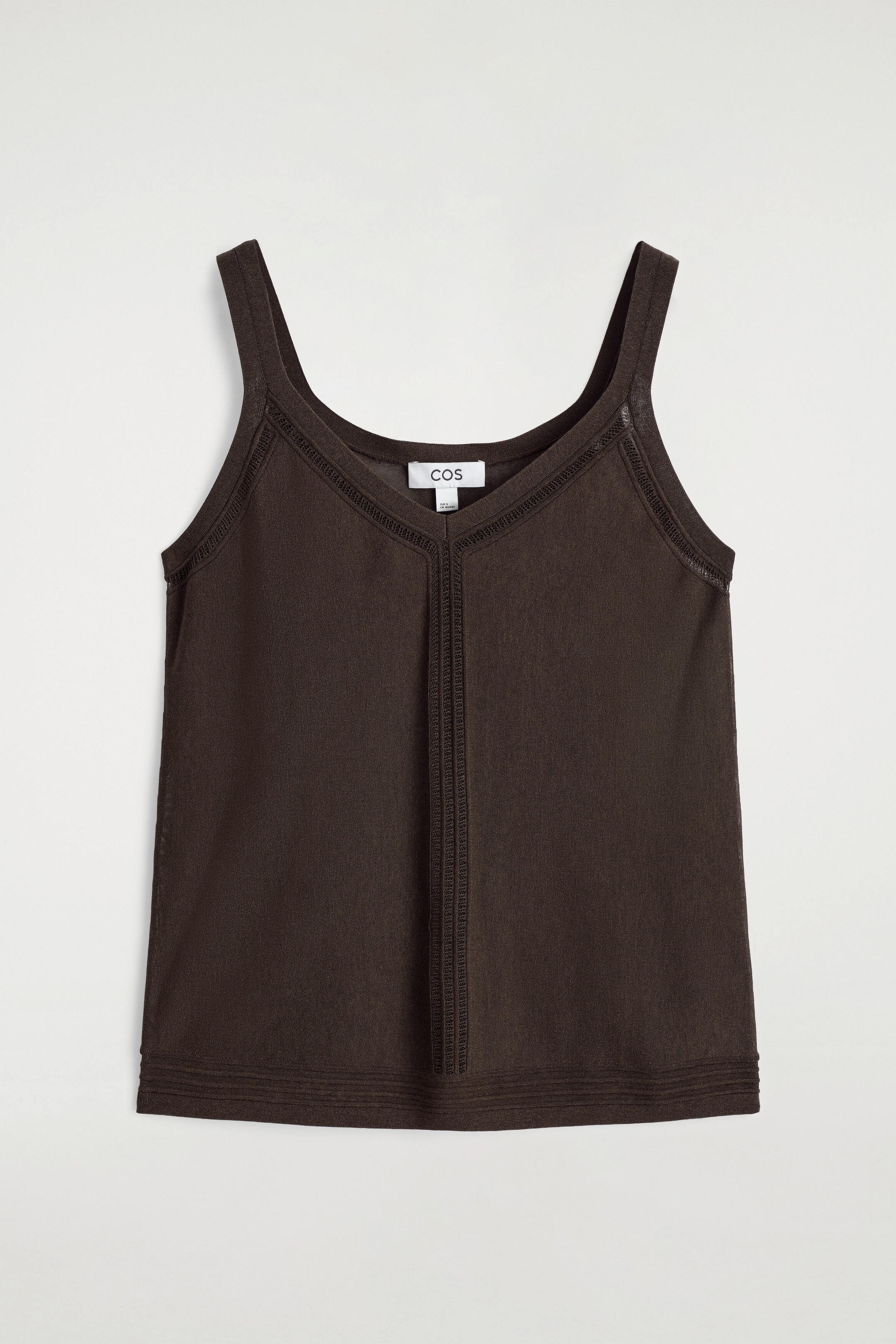 OPEN-KNIT DETAIL TANK TOP