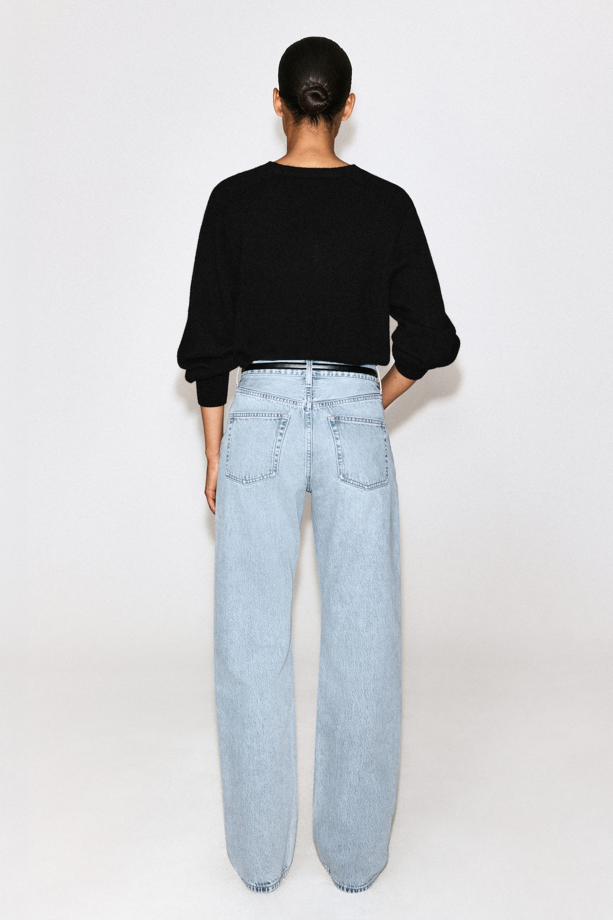 CHORD STRAIGHT-LEG JEANS — LIGHT BLUE
