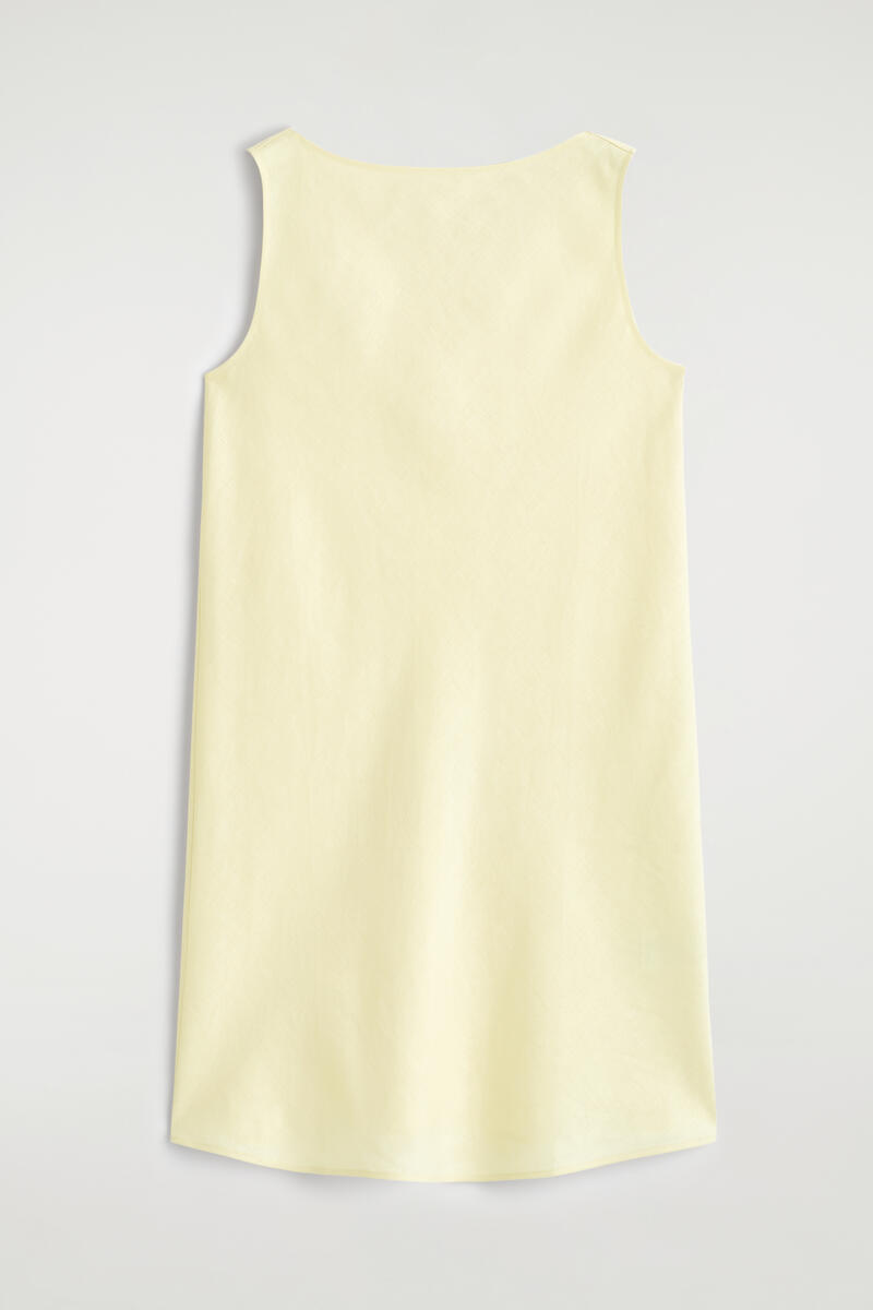 COS Tailored Linen Mini Dress In Yellow Women's Size 44