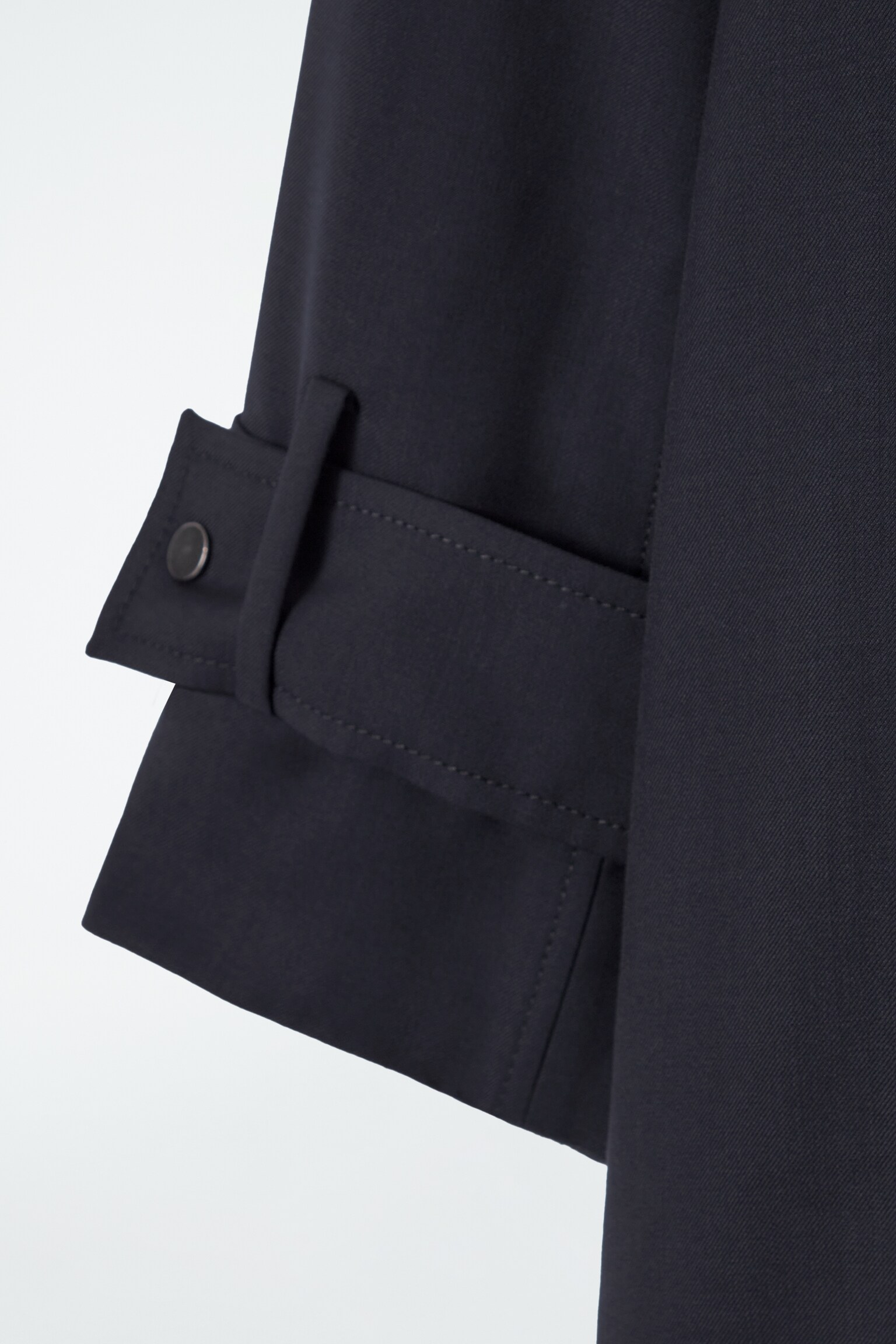 שמלת חולצה מצמר - כחול כהה - 3