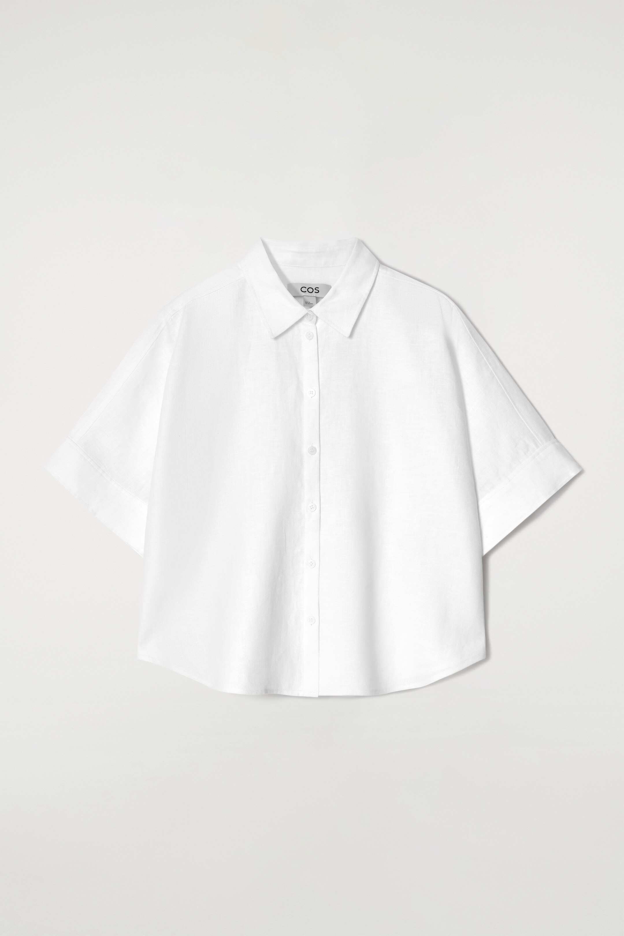 View larger image: BOXY SHORT-SLEEVED LINEN SHIRT - WHITE - Ladies | H&M GB 6