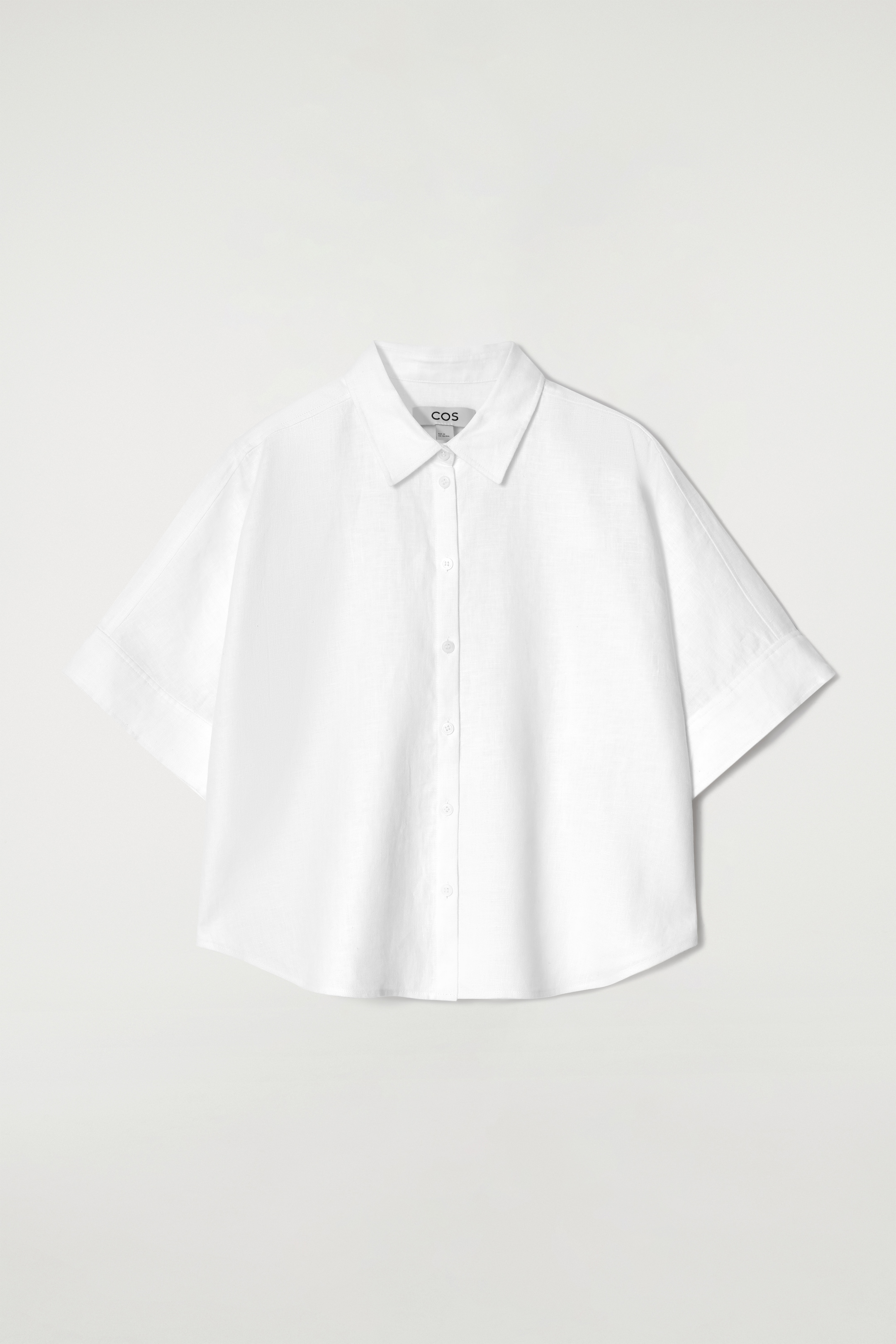Ver imagen más grande: CAMISA DE LINO DE MANGA CORTA - BLANCO - MUJER | H&M ES 6