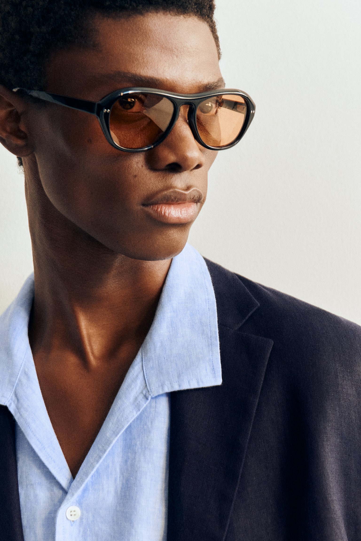 LEINENHEMD MIT KURZEN ÄRMELN UND REVERSKRAGEN - HELLBLAU - 7