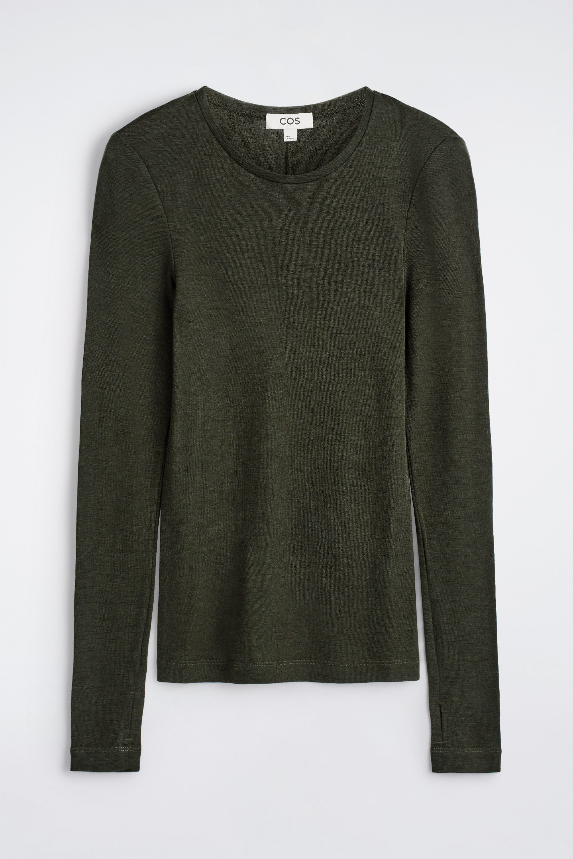 SLIM MERINO WOOL SWEATER - DARK GREEN | COS US