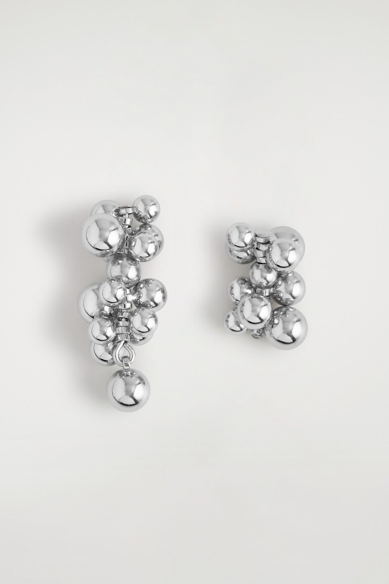 Boucles D'Oreilles Clips XXL Vintage Années 90 - Doré Argenté, Marque Choc