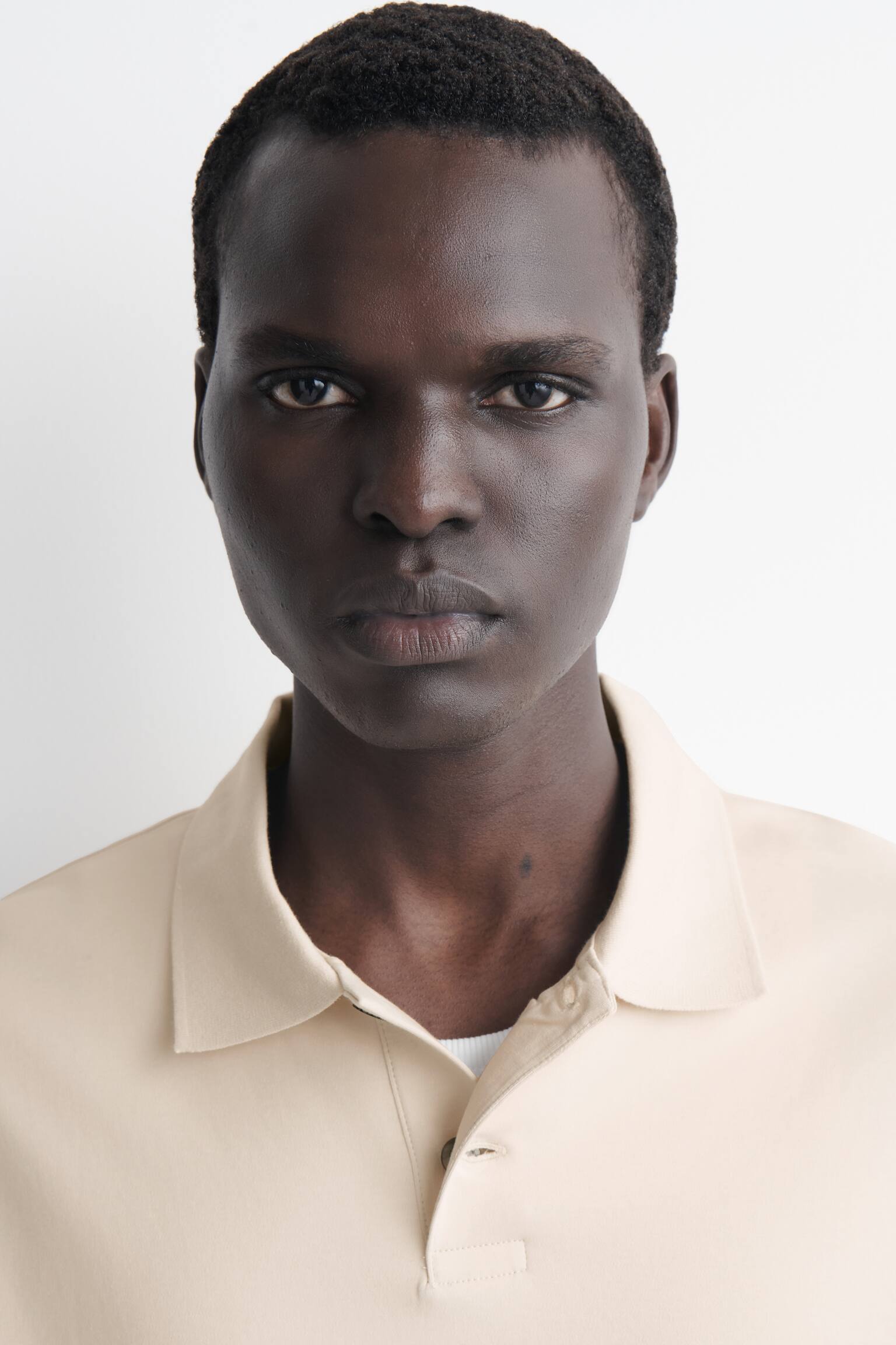 POLO EN COTON INTERLOCK - ÉCRU/ÉCRU / MARINE / RAYURES - 3