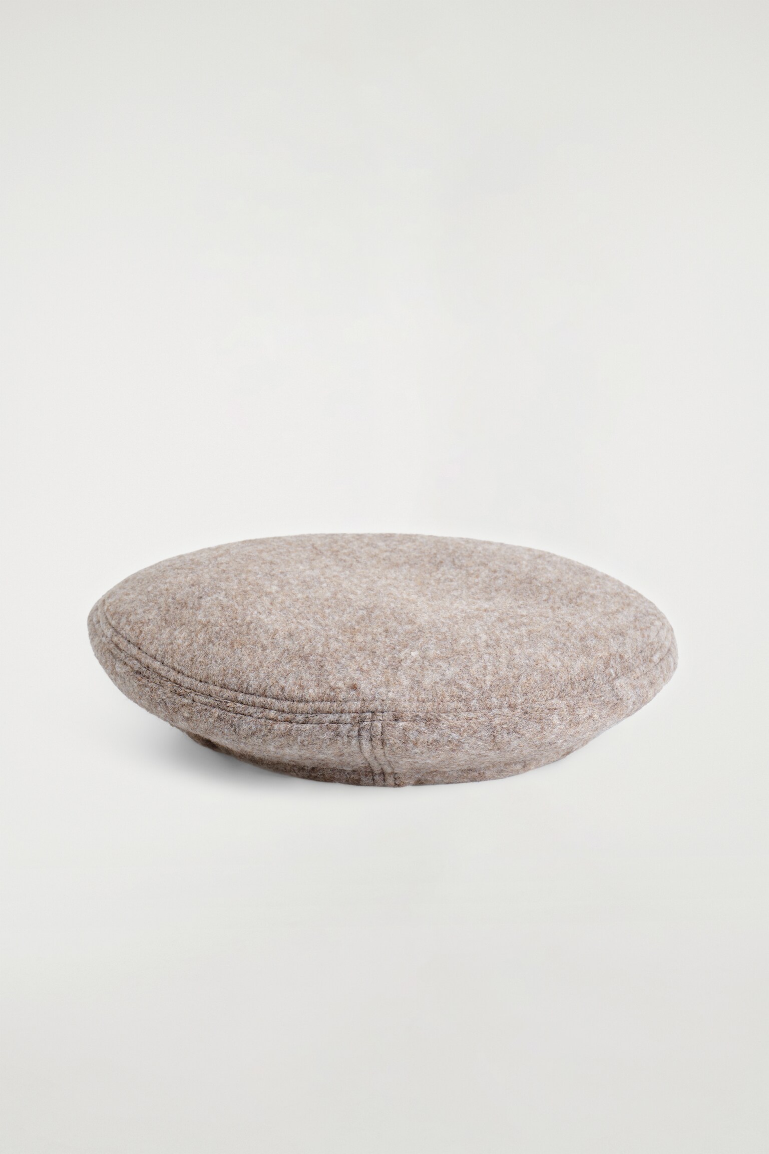 BARETT AUS WOLL-MIX - BEIGE MELIERT/DUNKELGRAU MELIERT - 4