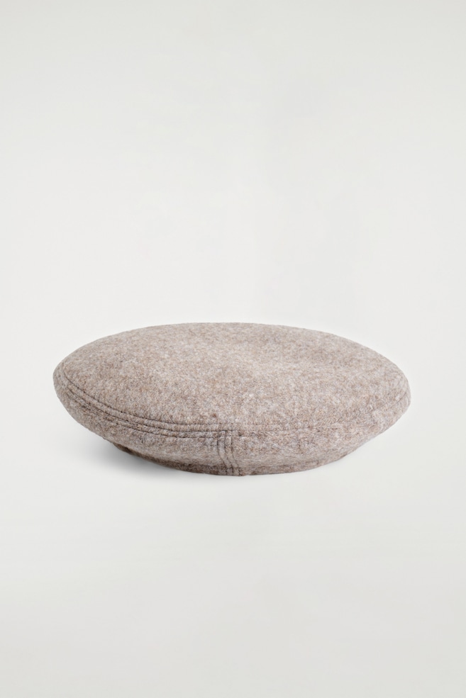 WOOL-BLEND BERET — BEIGE MÉLANGE