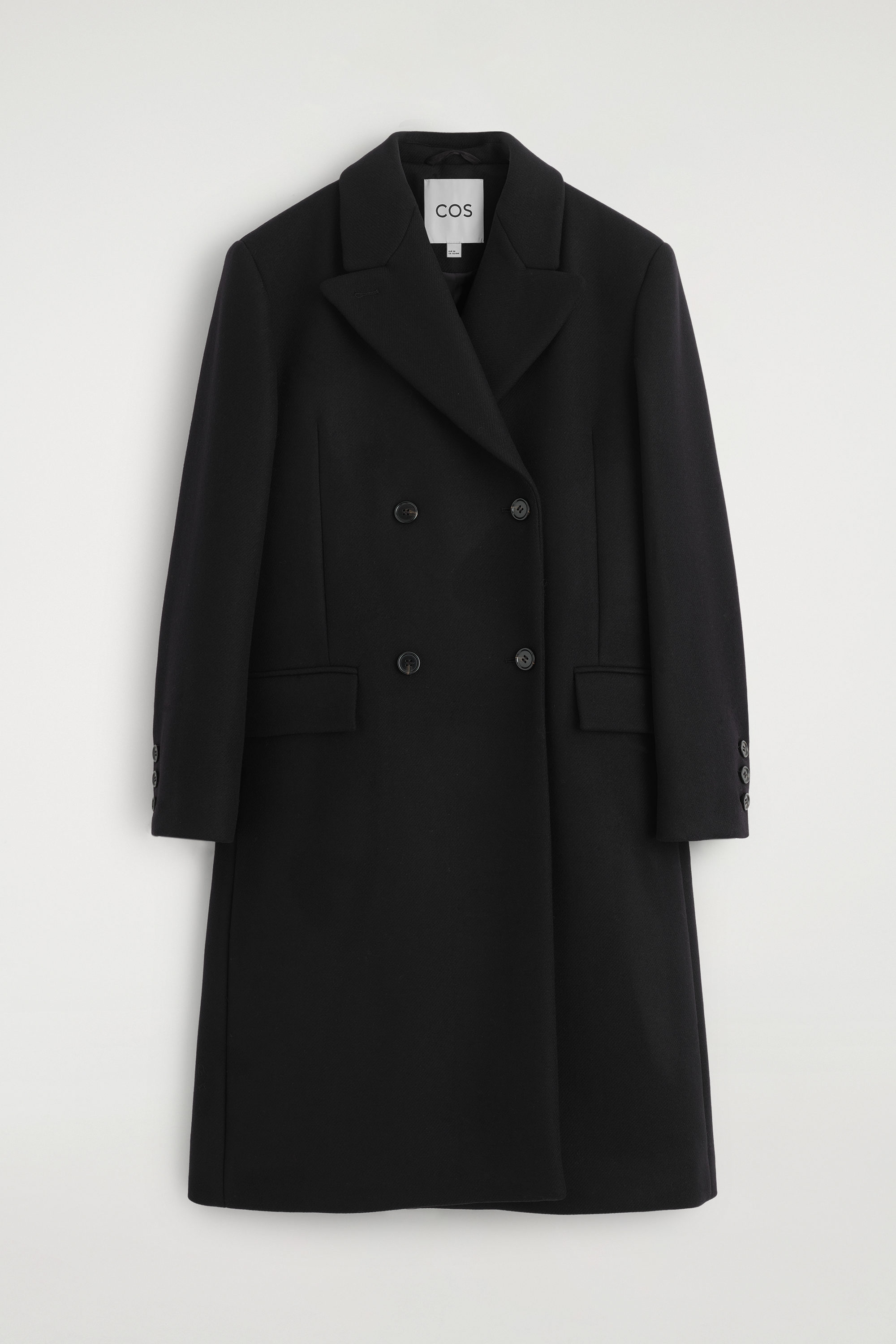 SOE Deep breasted Wool Coat ブラック Deep breasted Wool Coat