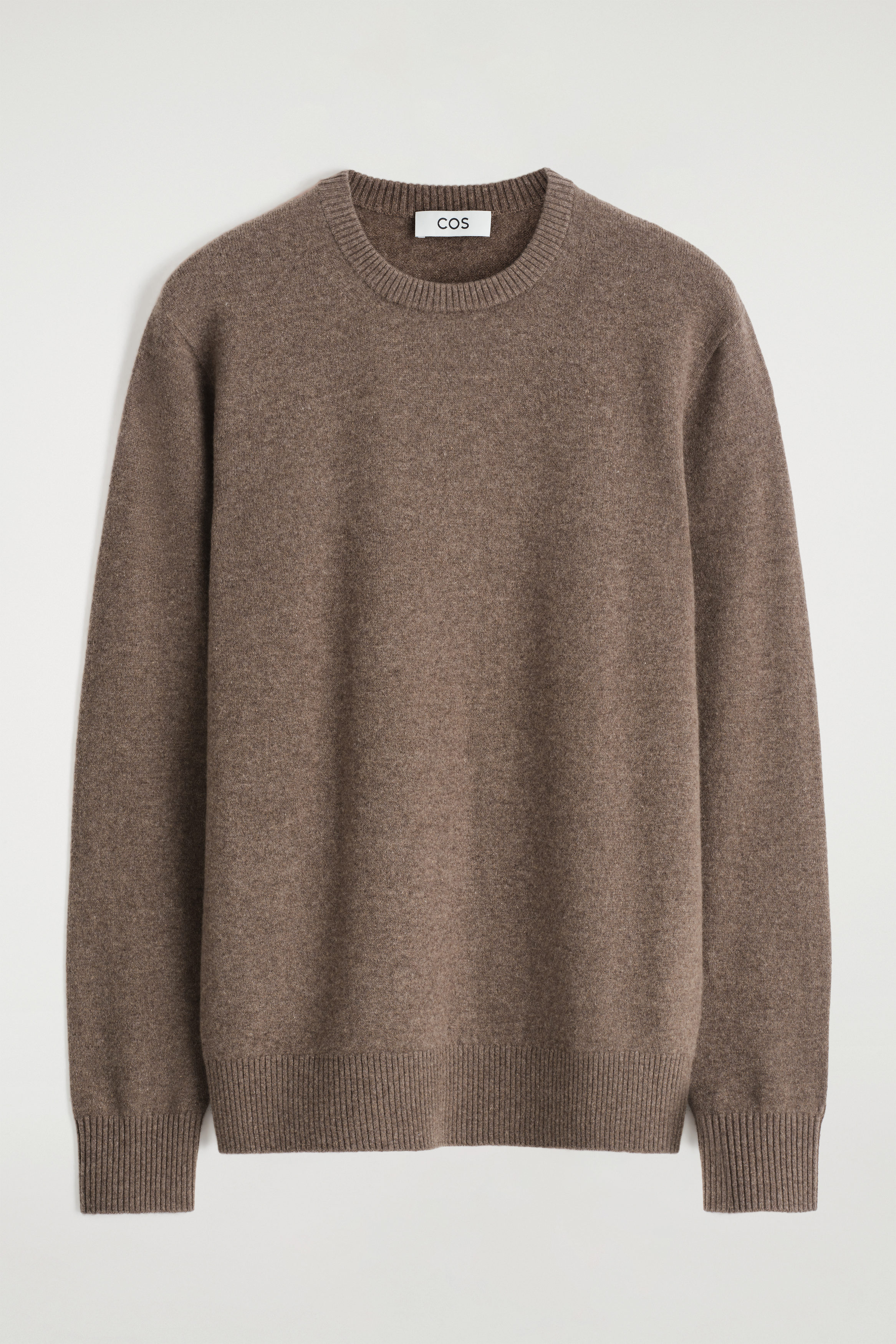 SEAMLESS CASHMERE CREW-NECK SWEATER - DARK UNDYED | COS