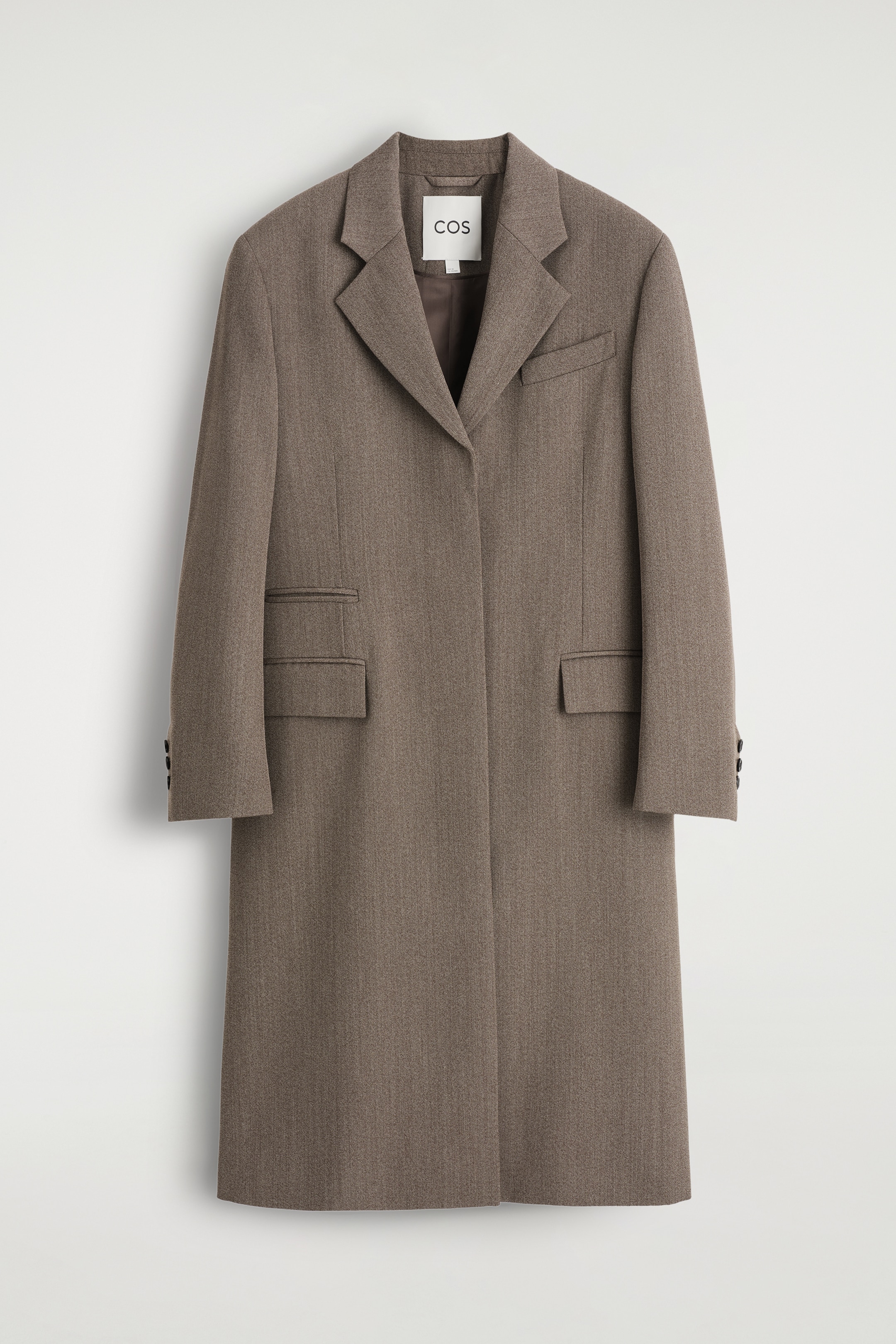 Ingrandisci l'immagine: SINGLE-BREASTED WOOL-BLEND LONG COAT - BROWN - DONNA | H&M CH 7