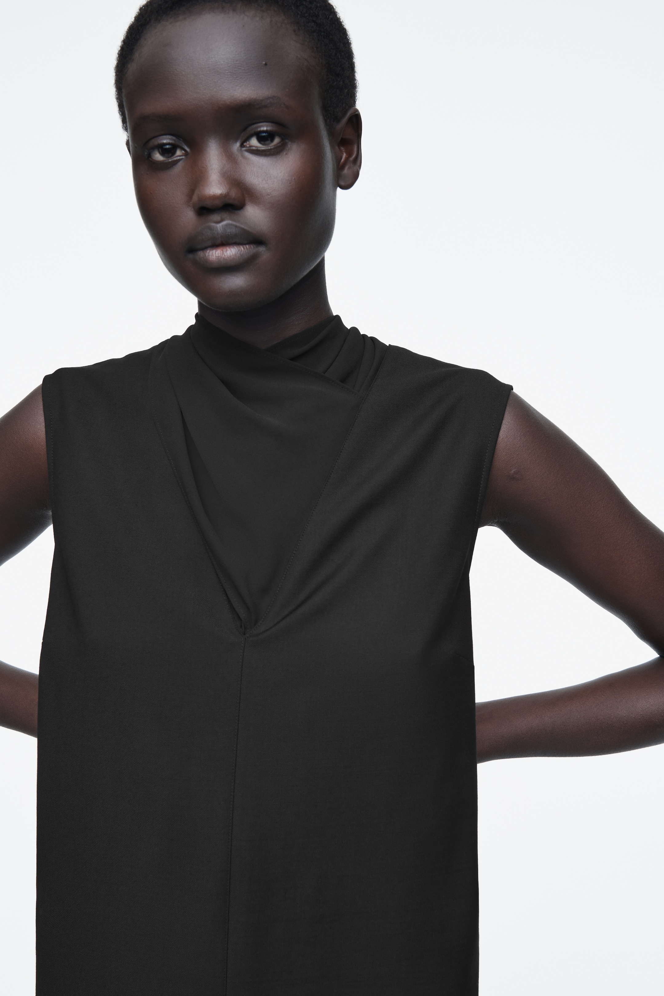 View larger image: LAYERED WOOL DRESS - BLACK - Ladies | H&M GB 5