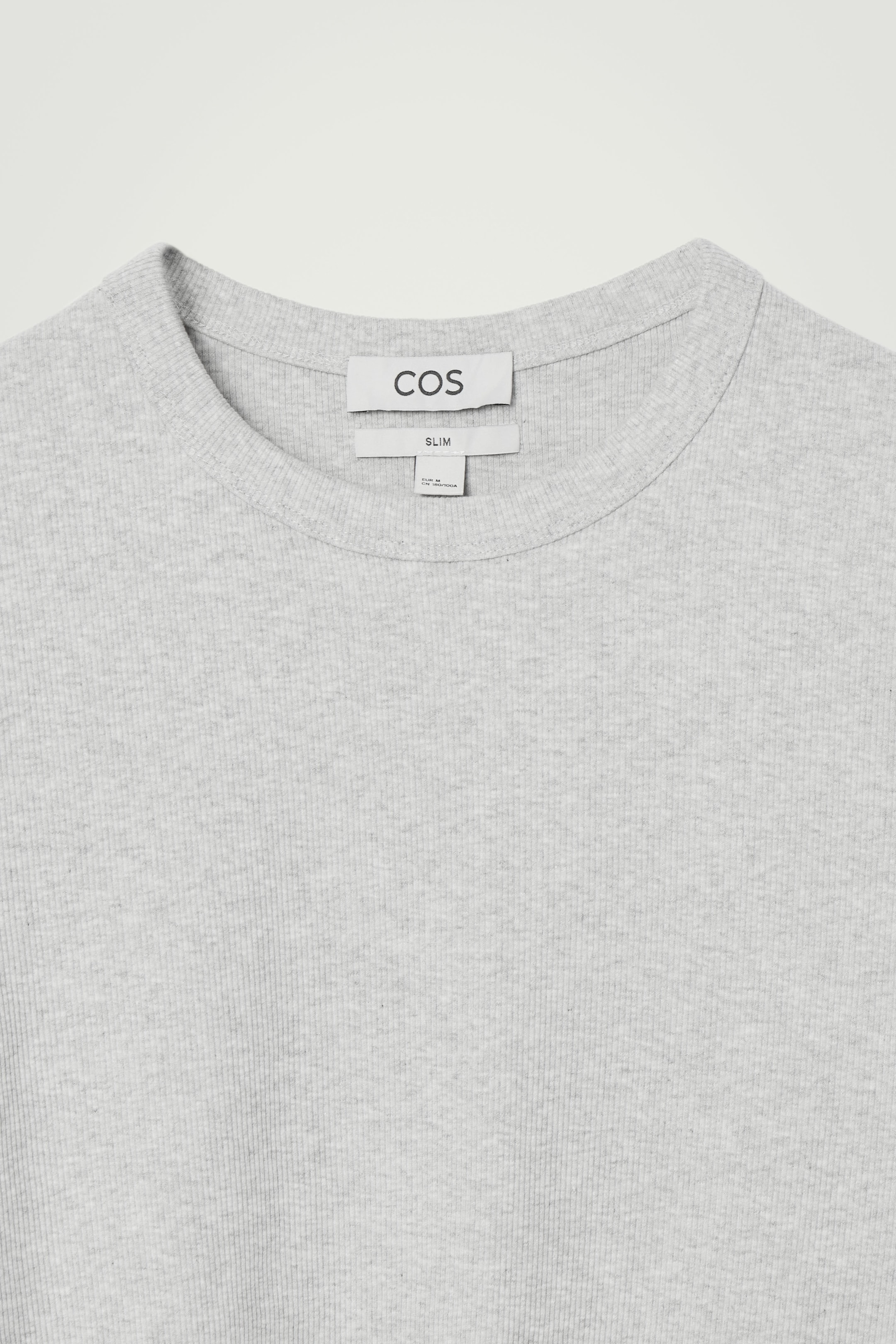 Agrandir l'image: T-SHIRT SLIM EN COTON CÔTELÉ - GRIS CLAIR - HOMME | H&M FR 8