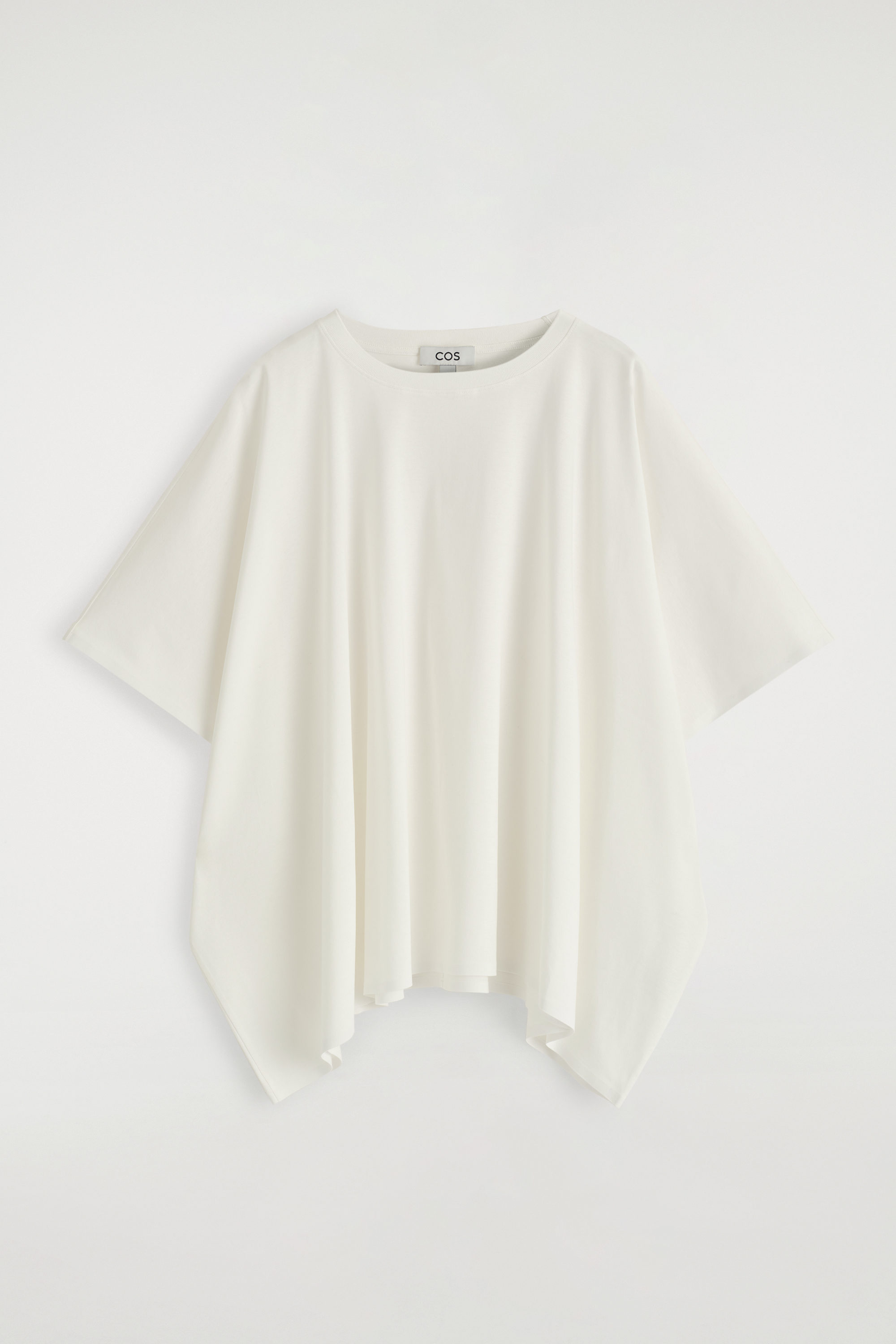 Tシャツ・カットソー Off-White Embroidered satin shirt (OWGA099S23FAB001 1010) OVERSIZED BATWING-SLEEVE SILK SHIRT - WHITE | COS