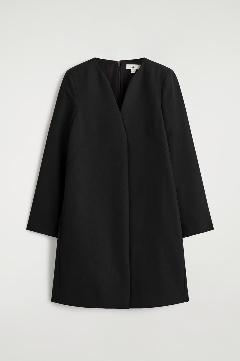 Tailored Wool-Blend Mini Dress