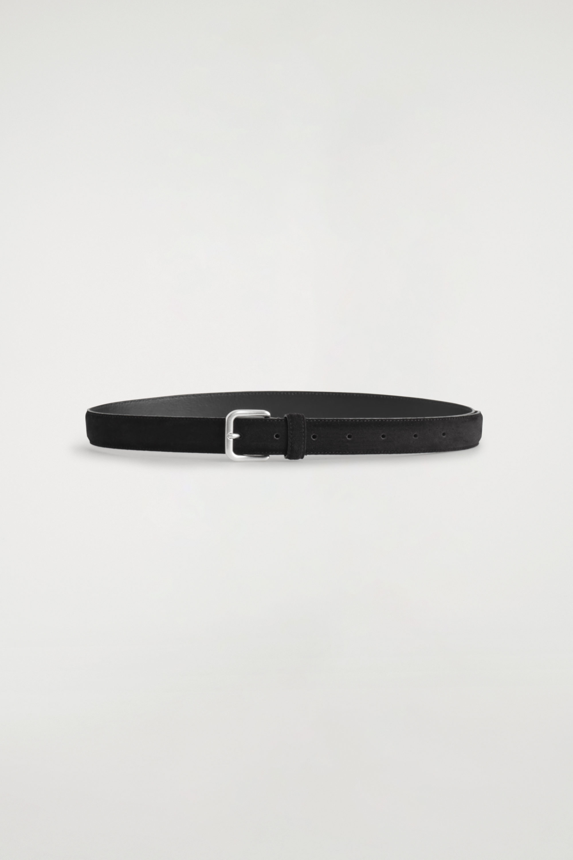 ブラックCOS レザーベルト LEATHER BELT WITH MATTE BUCKLE マットバックル付きレザー