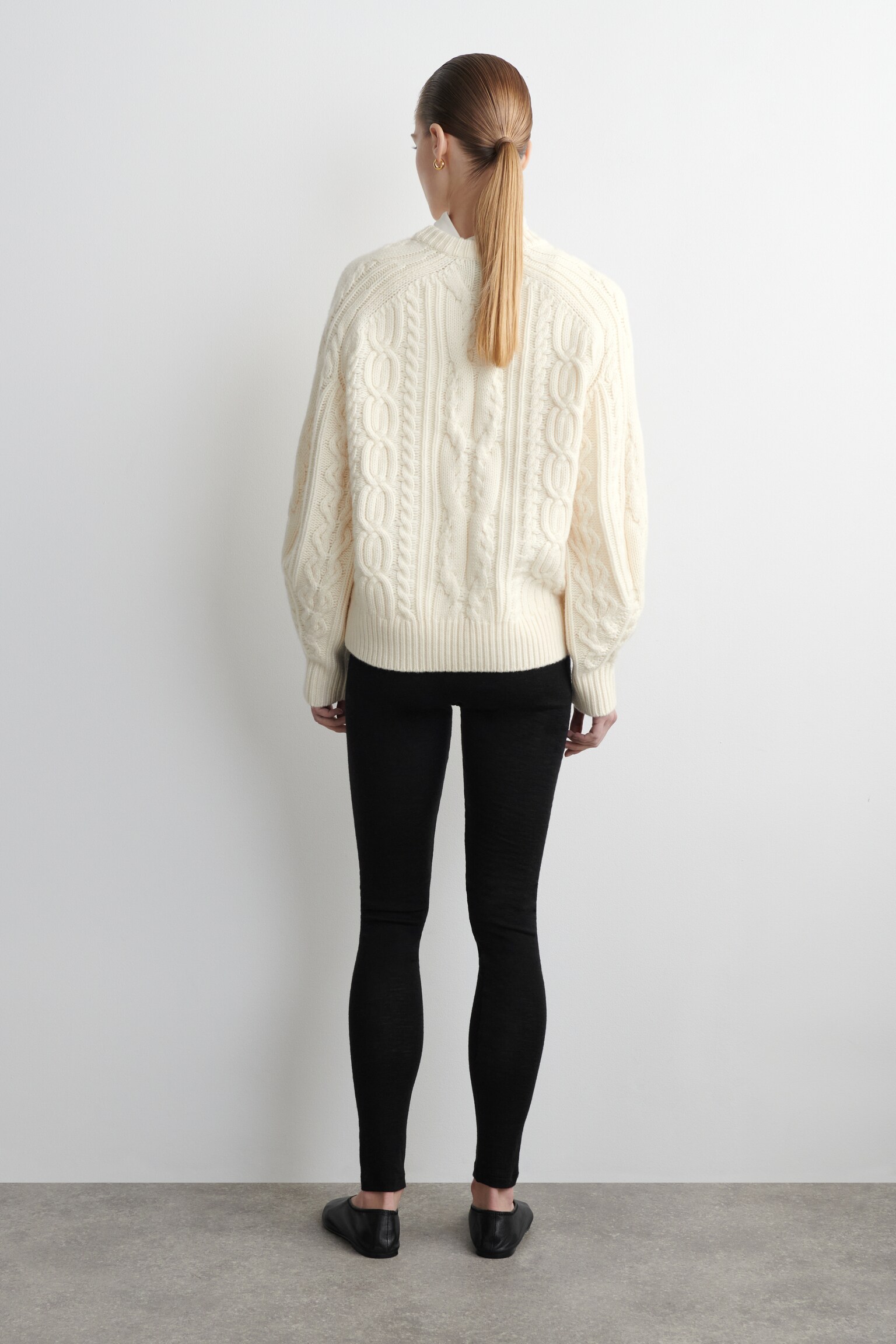 LEGGINGS DE LANA MERINO - NEGRO/BEIGE/CUADROS - 4